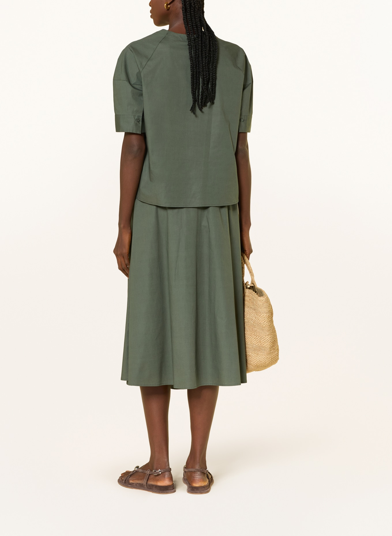 ROSSO35 Blouse shirt: KHAKI