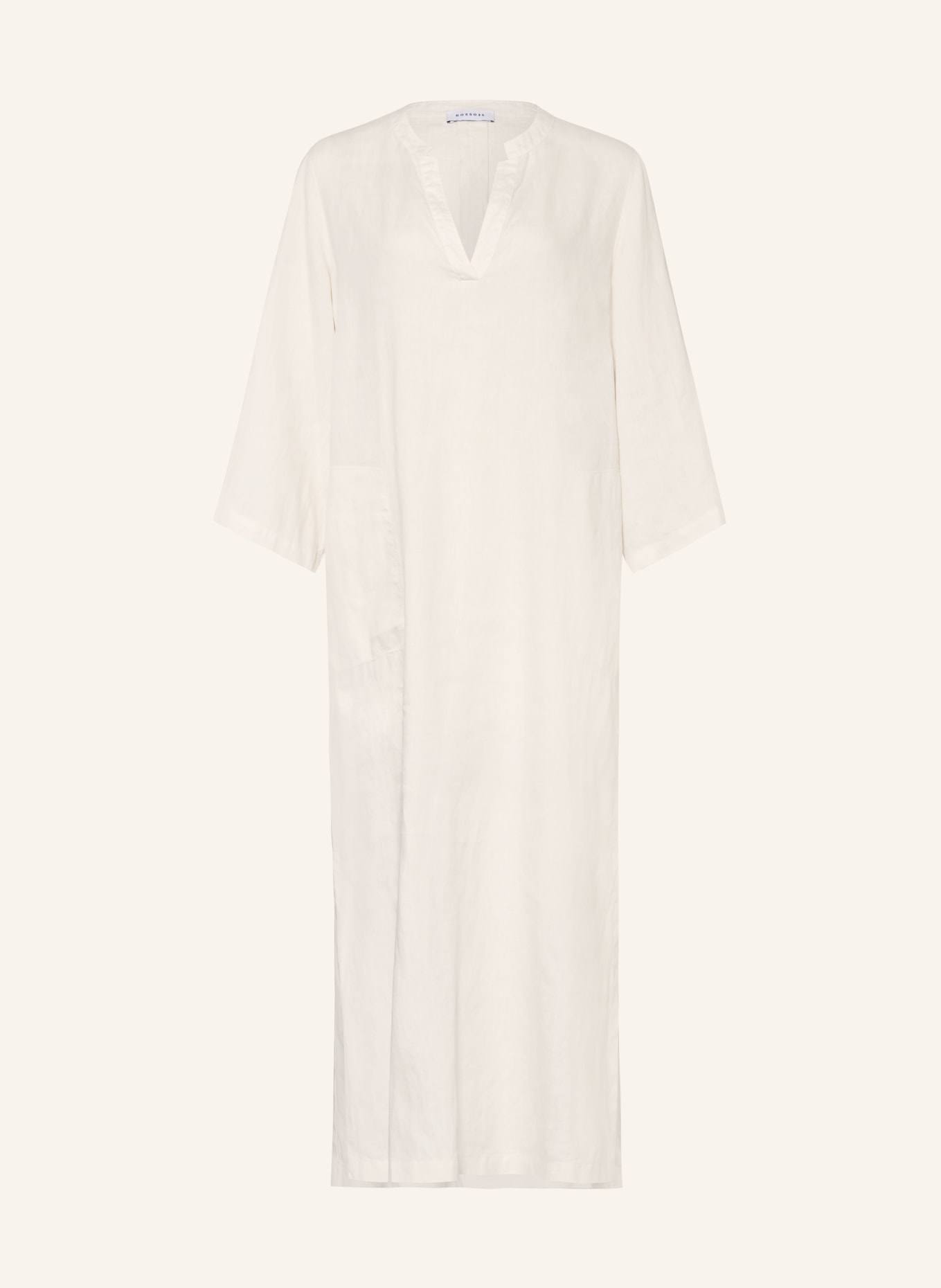 ROSSO35 Leinenkleid mit 3/4-Arm: CREME