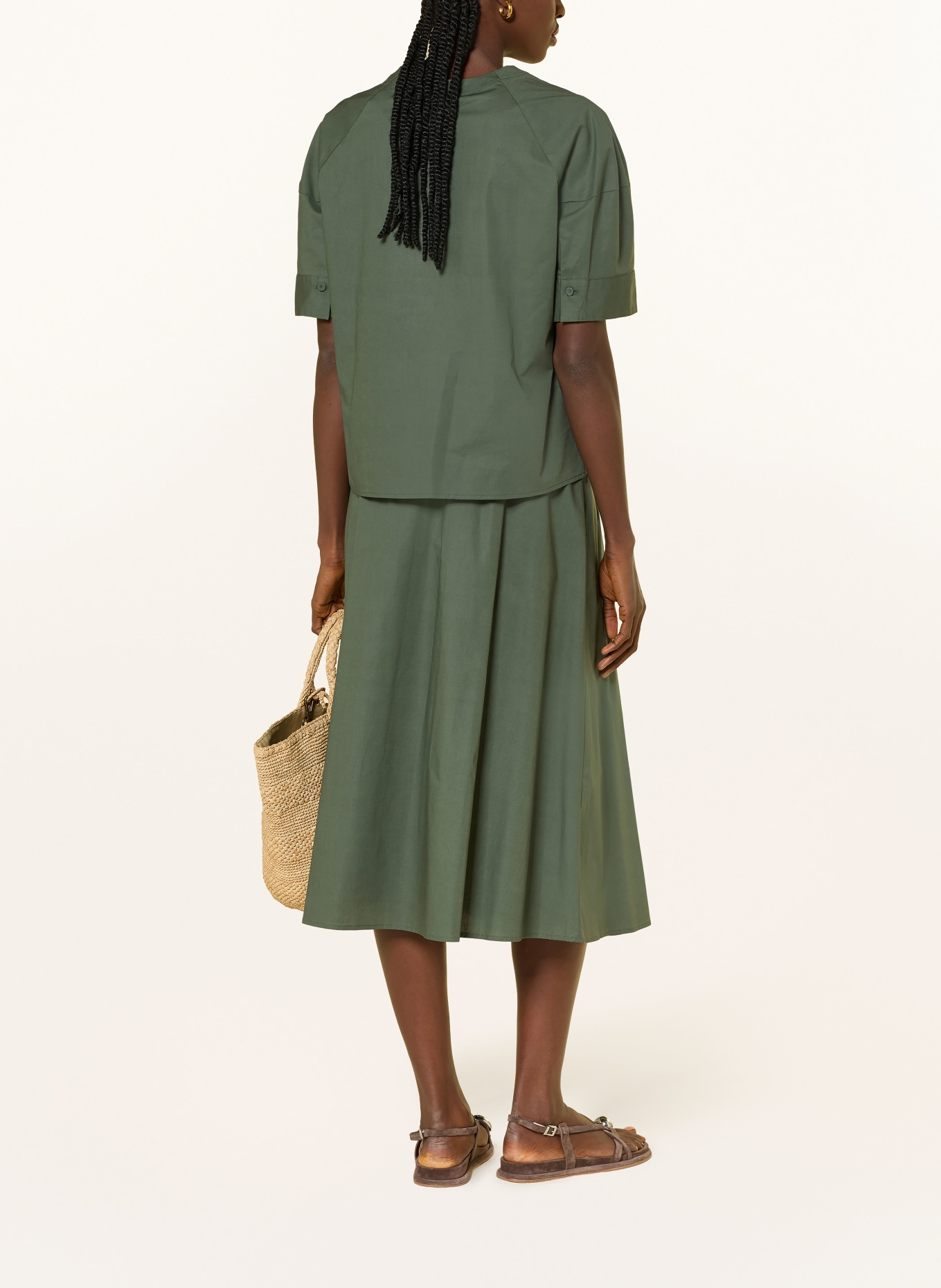 ROSSO35 Spódnica plisowana: KHAKI