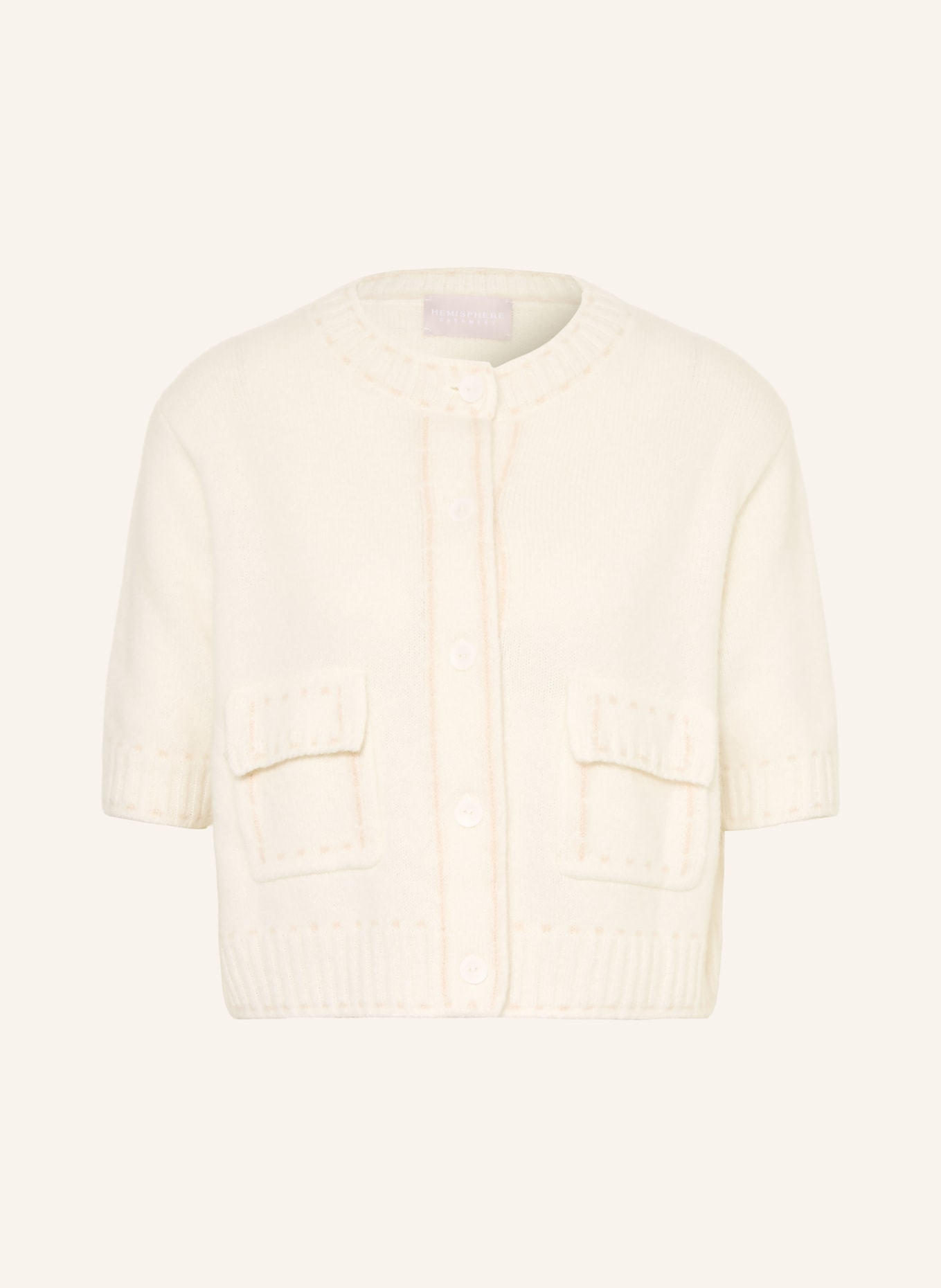 HEMISPHERE Cardigan en cachemire: CRÈME / BEIGE