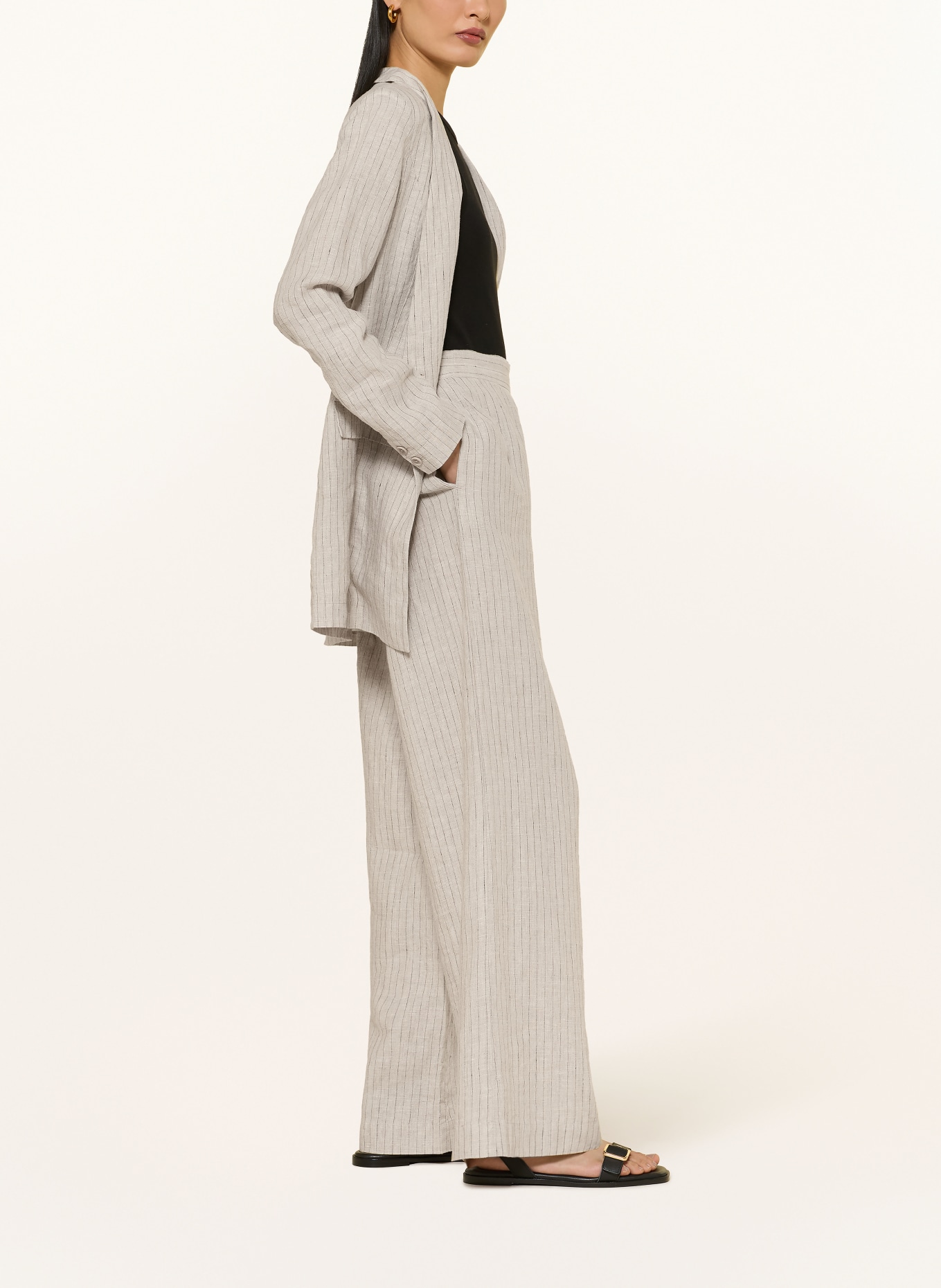 lilienfels Marlenehose aus Leinen: BEIGE