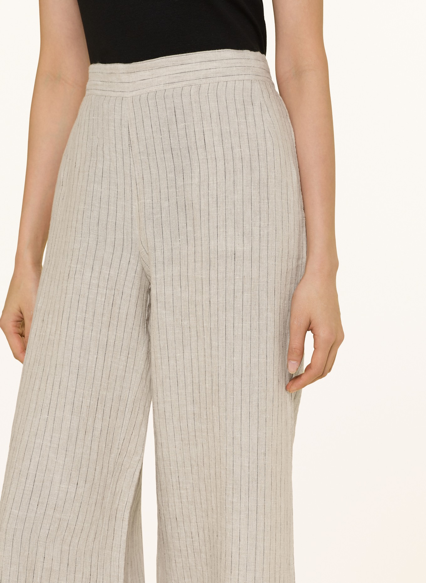 lilienfels Marlenehose aus Leinen: BEIGE