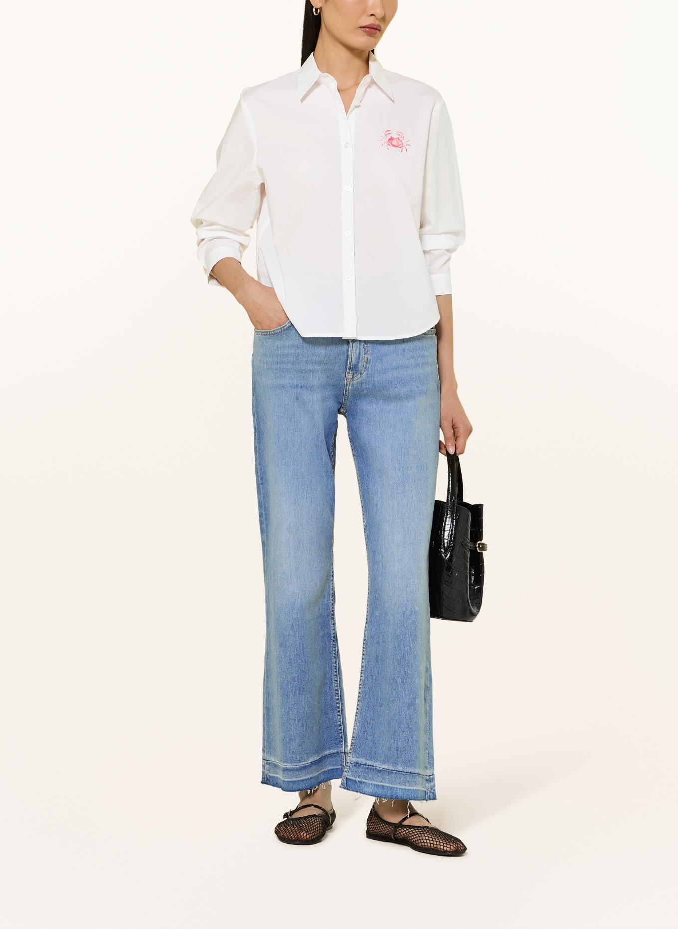 lilienfels overhemdblouse: WIT / ZWART