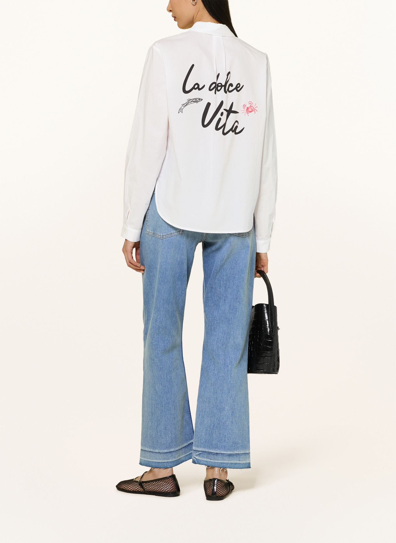 lilienfels overhemdblouse: WIT / ZWART