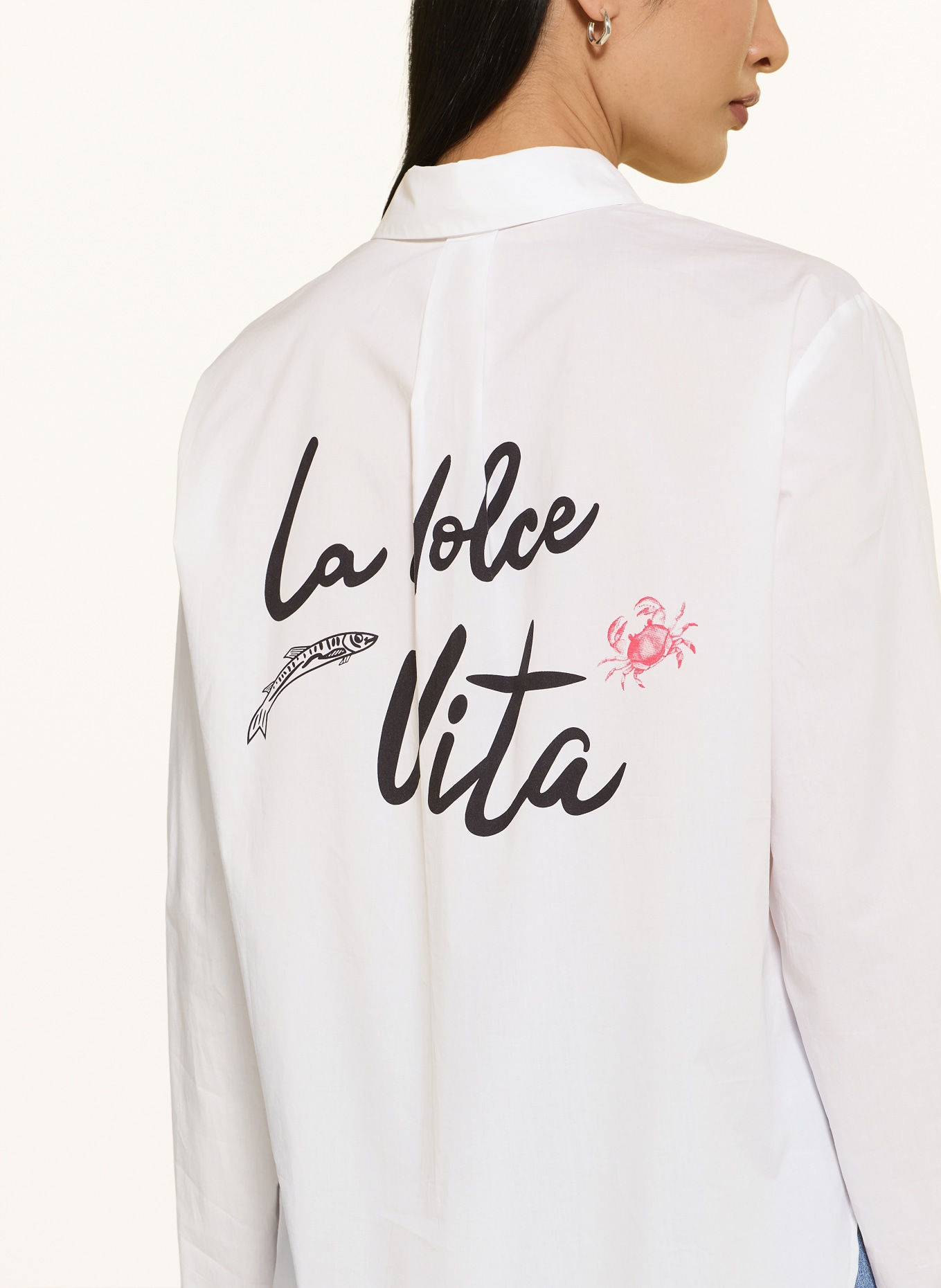 lilienfels overhemdblouse: WIT / ZWART