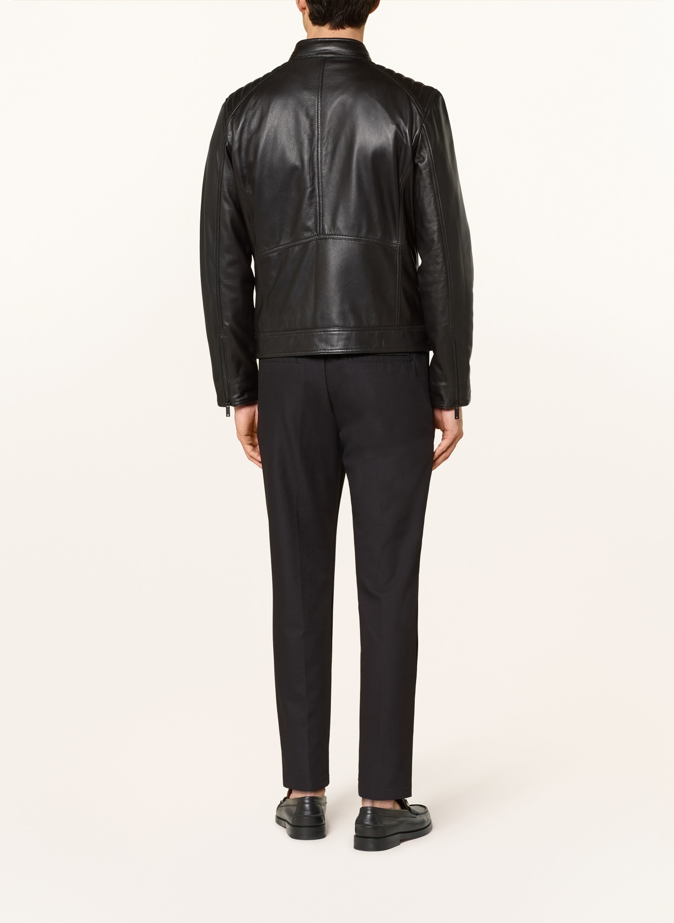 STRELLSON Blouson en cuir PIERS-S: NOIR