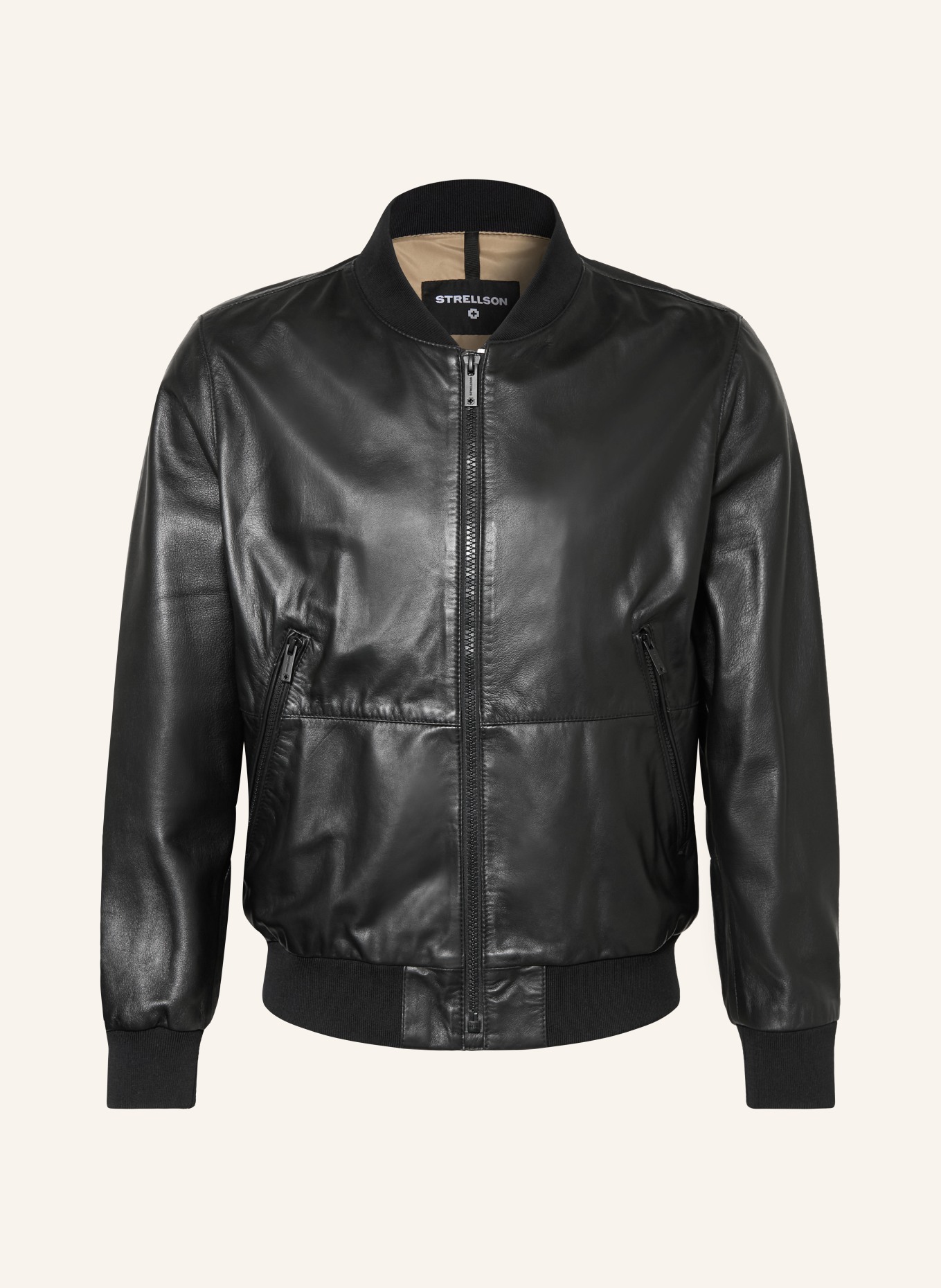 STRELLSON Blouson en cuir BOSTON: NOIR