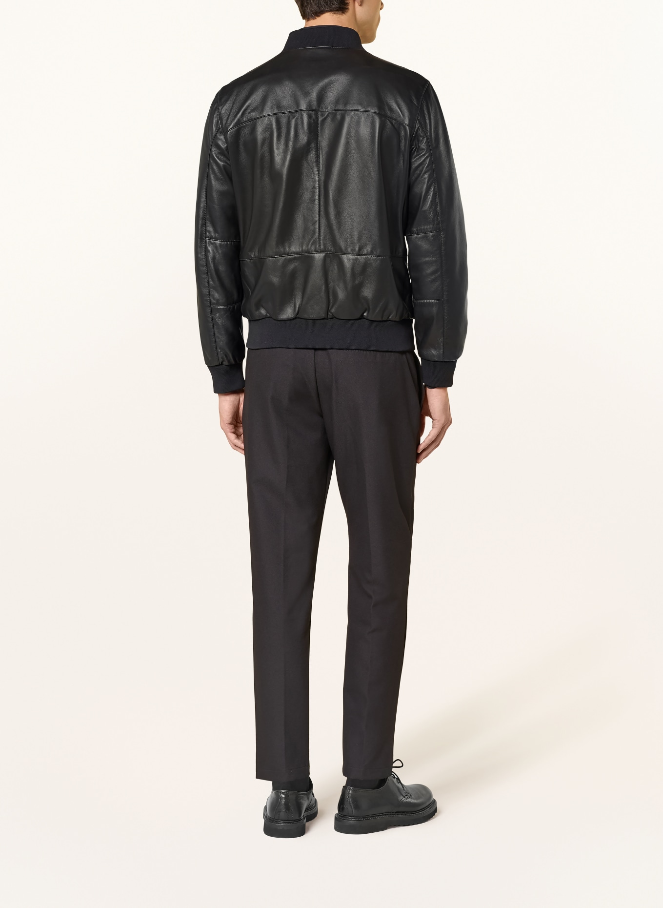 STRELLSON Blouson en cuir BOSTON: NOIR