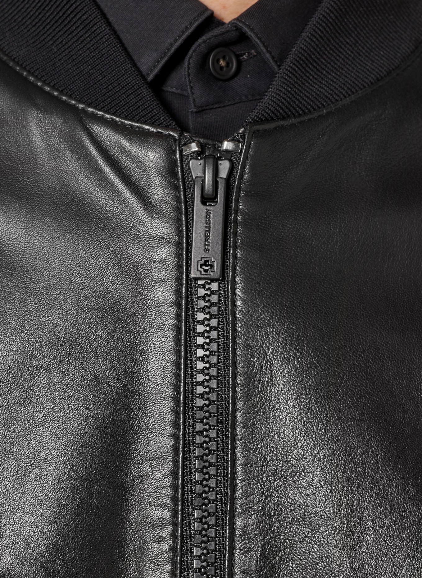 STRELLSON Blouson en cuir BOSTON: NOIR