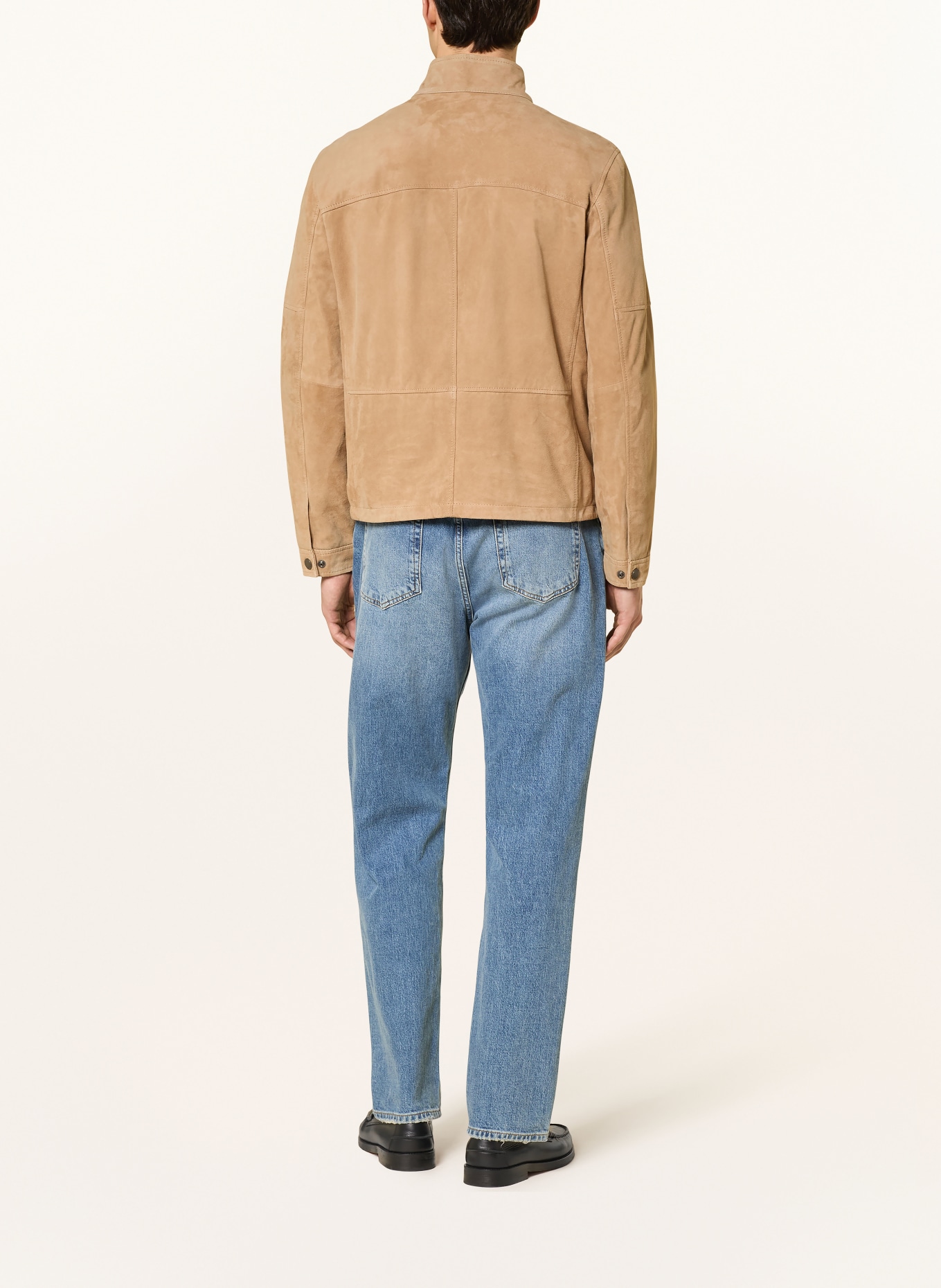 STRELLSON Veste en cuir JIMMY: CHAMEAU