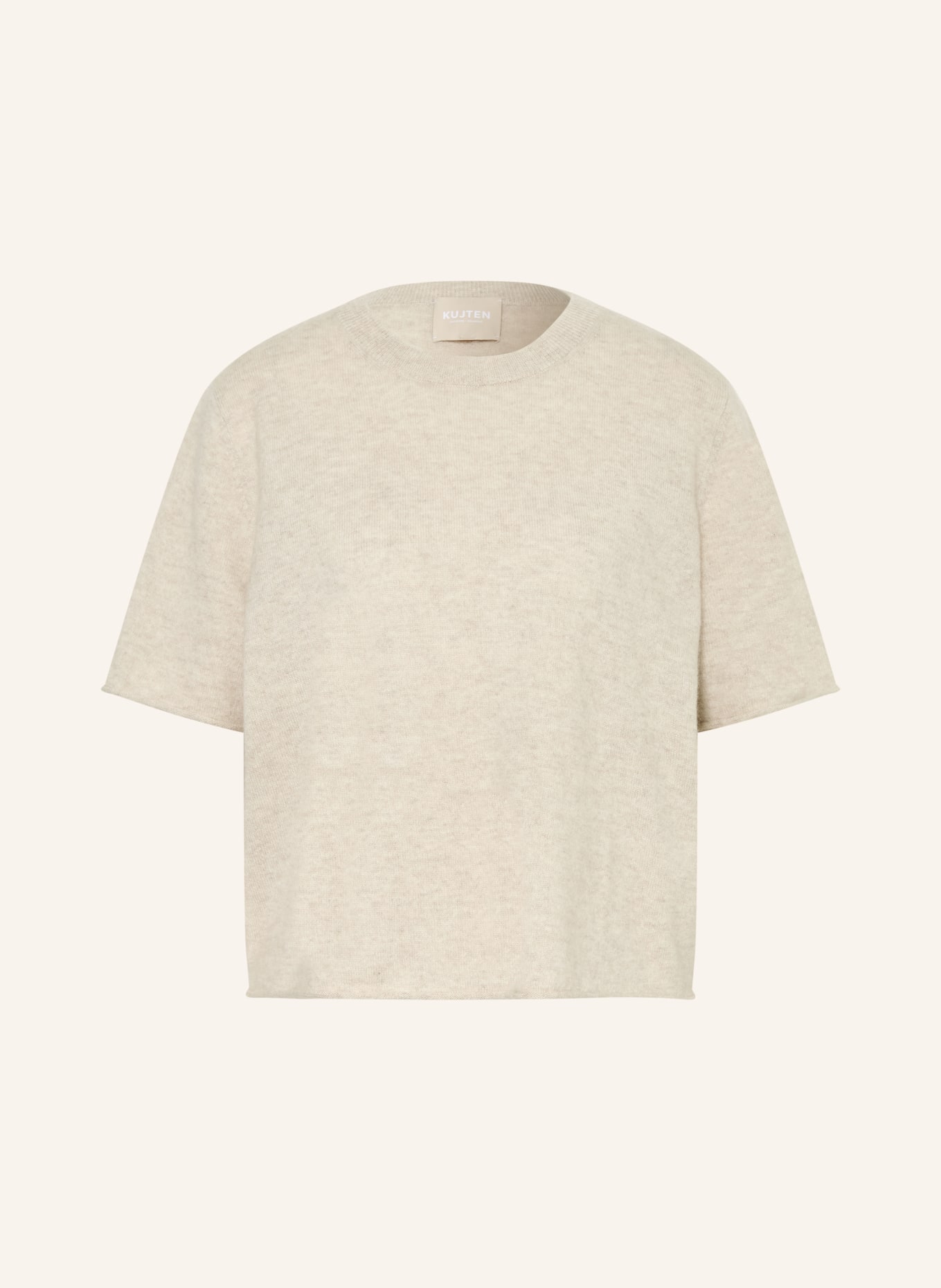 KUJTEN Gebreid shirt van kasjmier: CRÈME