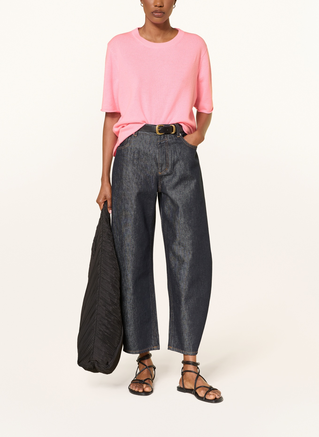 KUJTEN Gebreid shirt van kasjmier: ROZE