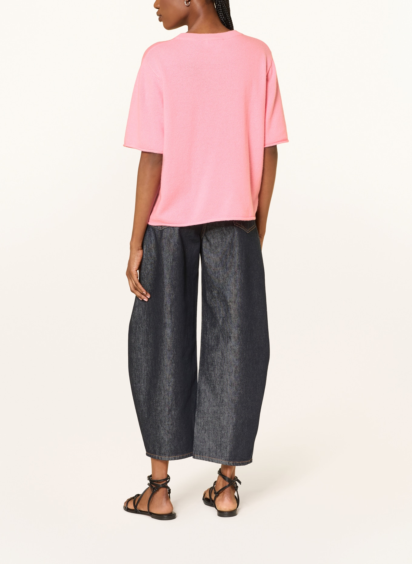 KUJTEN Gebreid shirt van kasjmier: ROZE