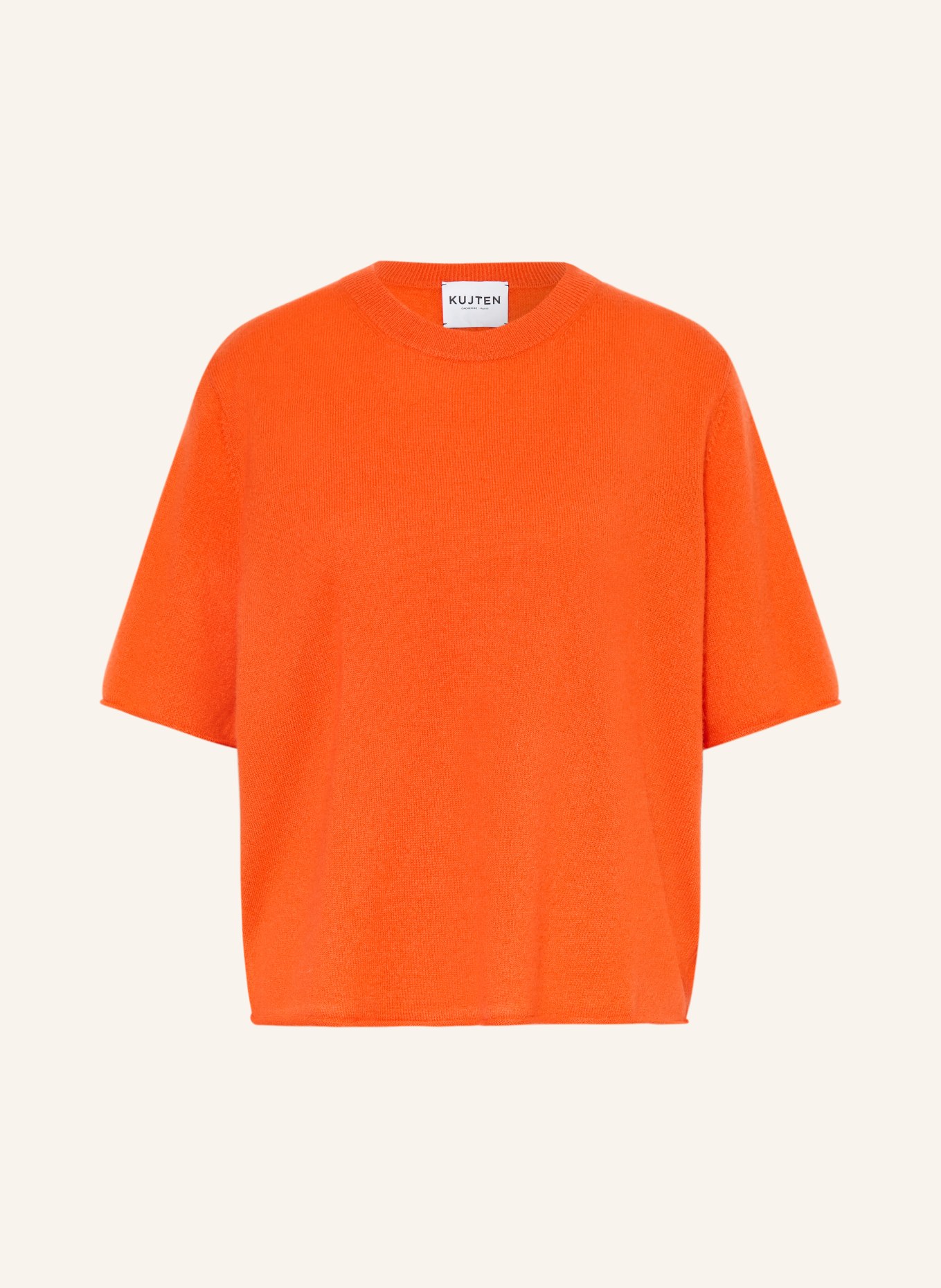 KUJTEN Gebreid shirt van kasjmier: ORANJE