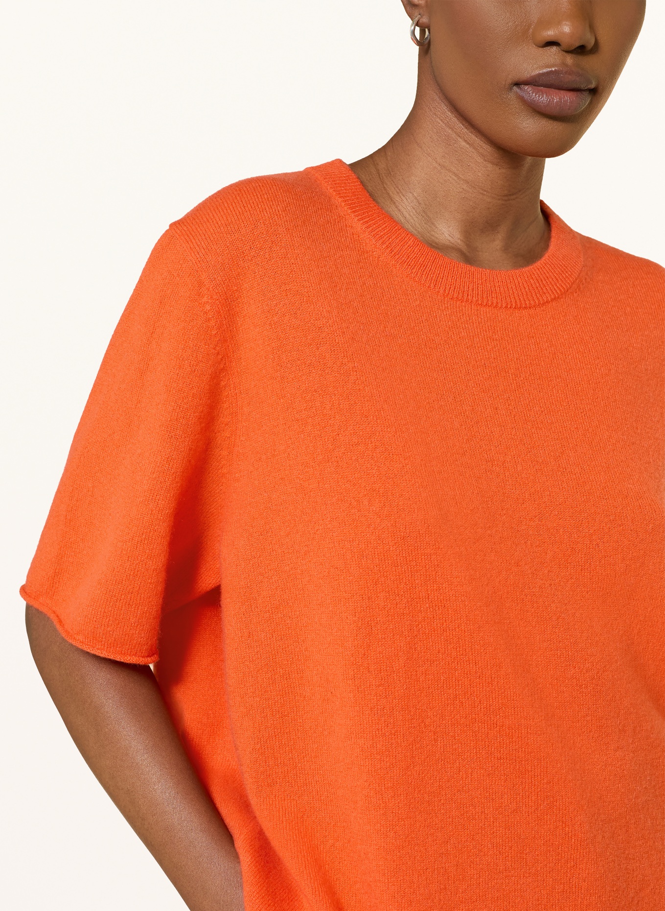 KUJTEN Gebreid shirt van kasjmier: ORANJE