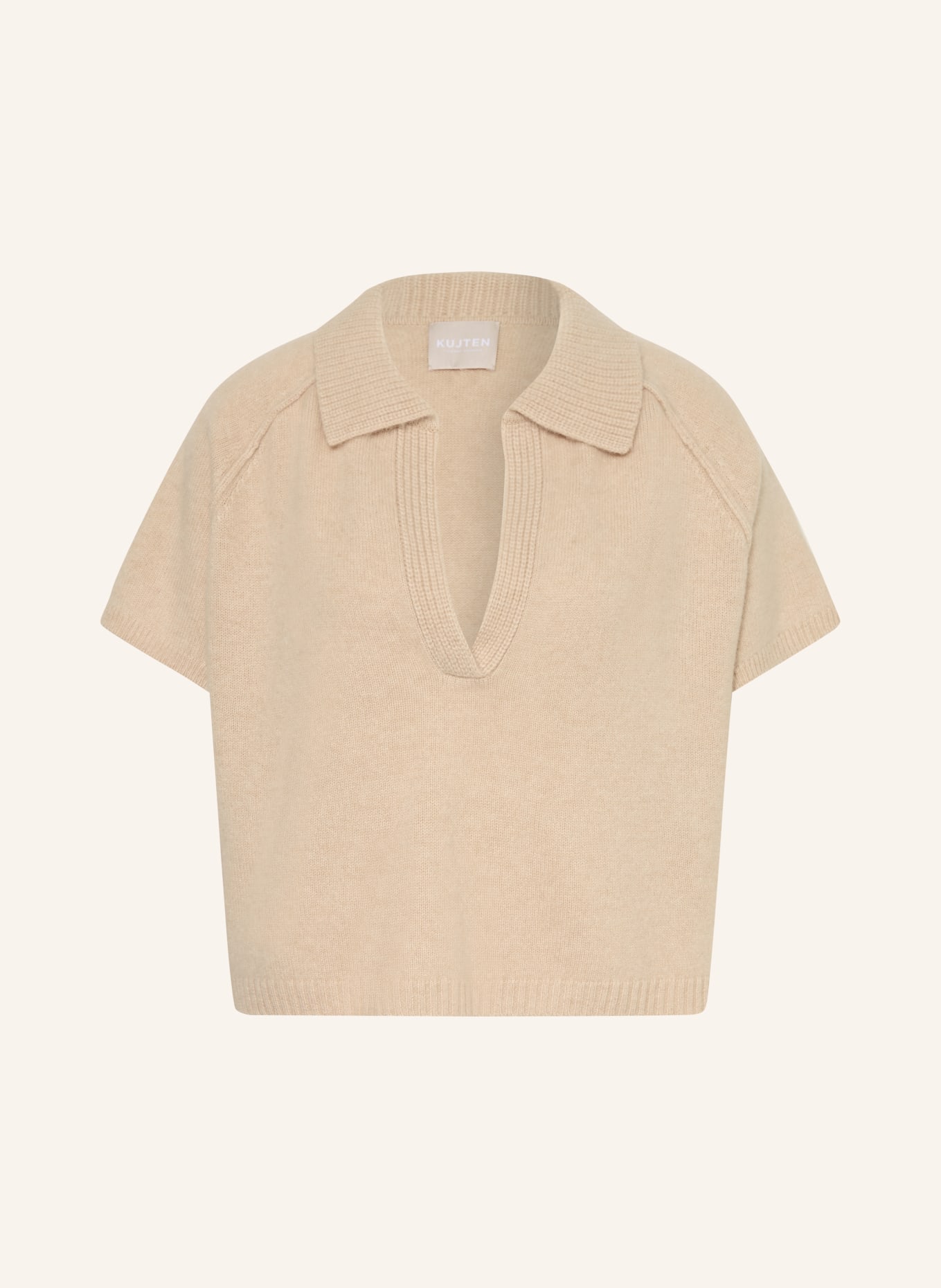 KUJTEN Strickshirt AENOR aus Cashmere: BEIGE