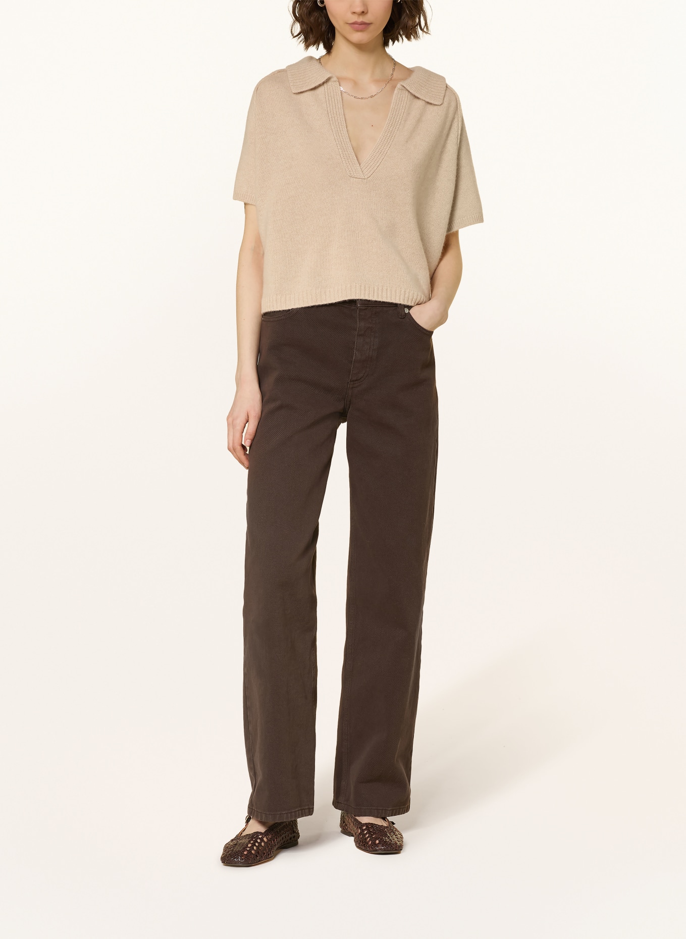 KUJTEN Strickshirt AENOR aus Cashmere: BEIGE