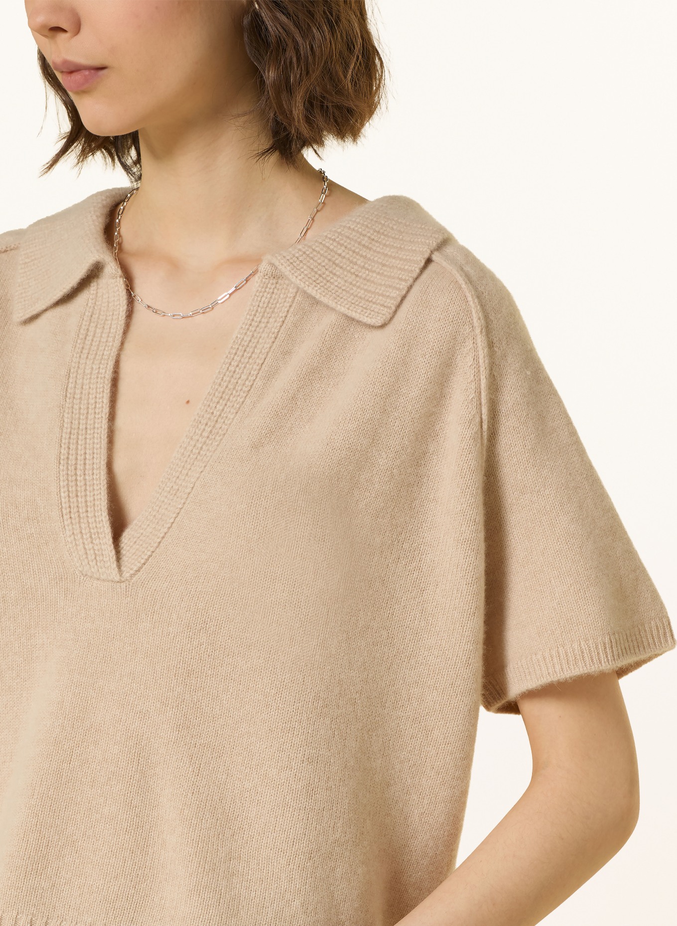 KUJTEN Strickshirt AENOR aus Cashmere: BEIGE