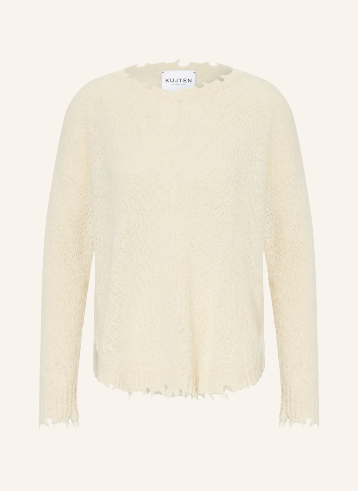 KUJTEN Cashmere-Pullover MELA: ECRU