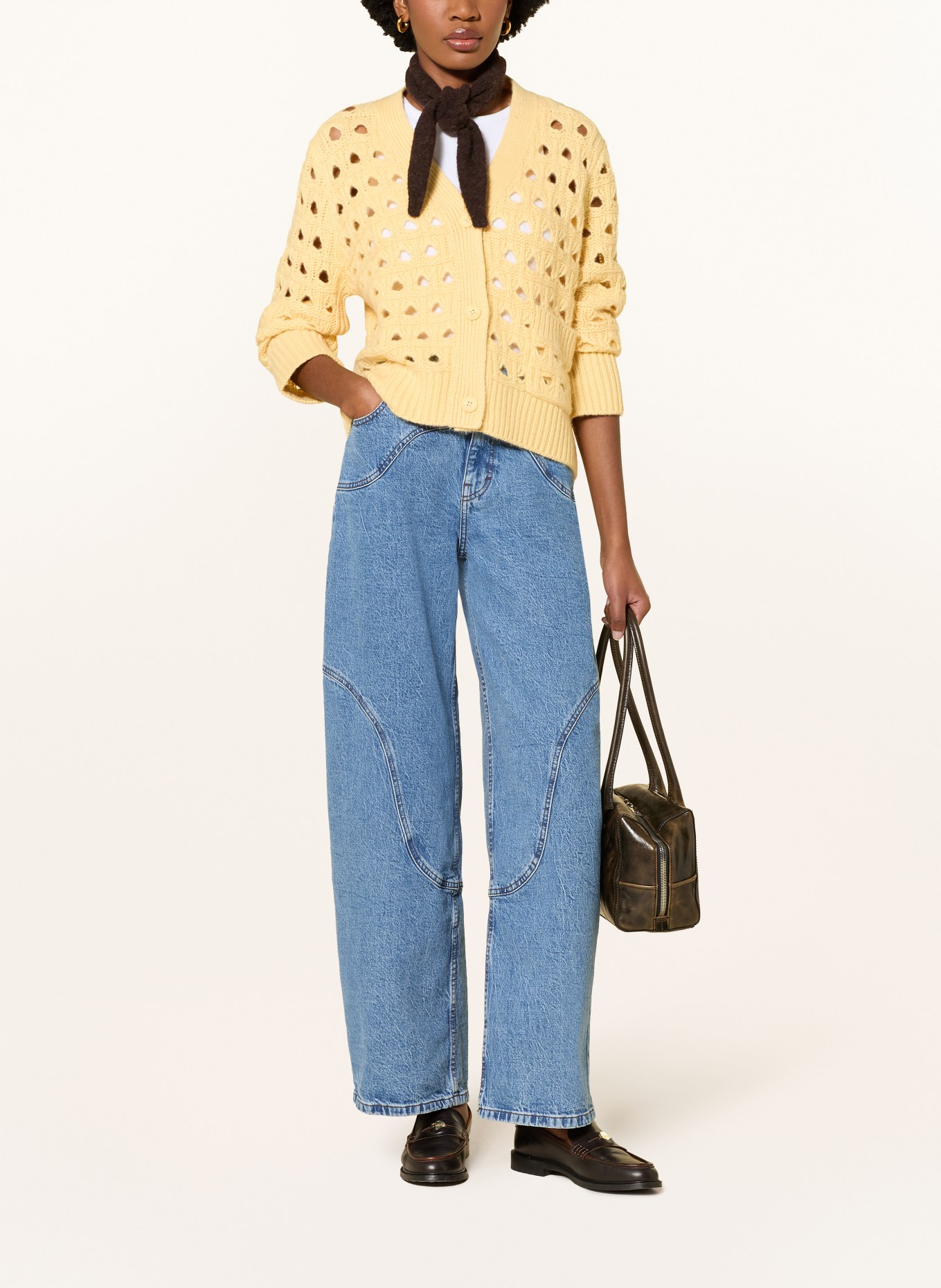 KUJTEN Strickjacke LEOCADIA aus Cashmere: HELLGELB