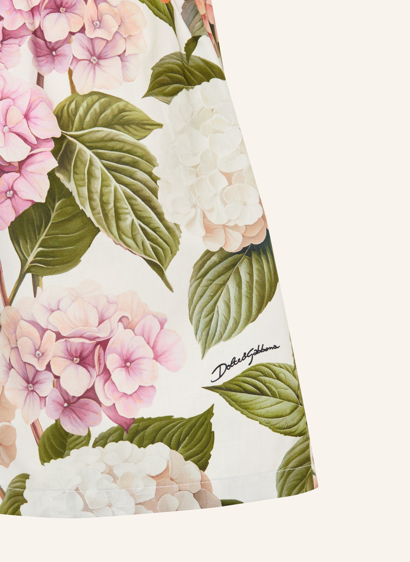 DOLCE & GABBANA Šortky typu paperbag: BÍLÁ / RŮŽOVÁ / ZELENÁ