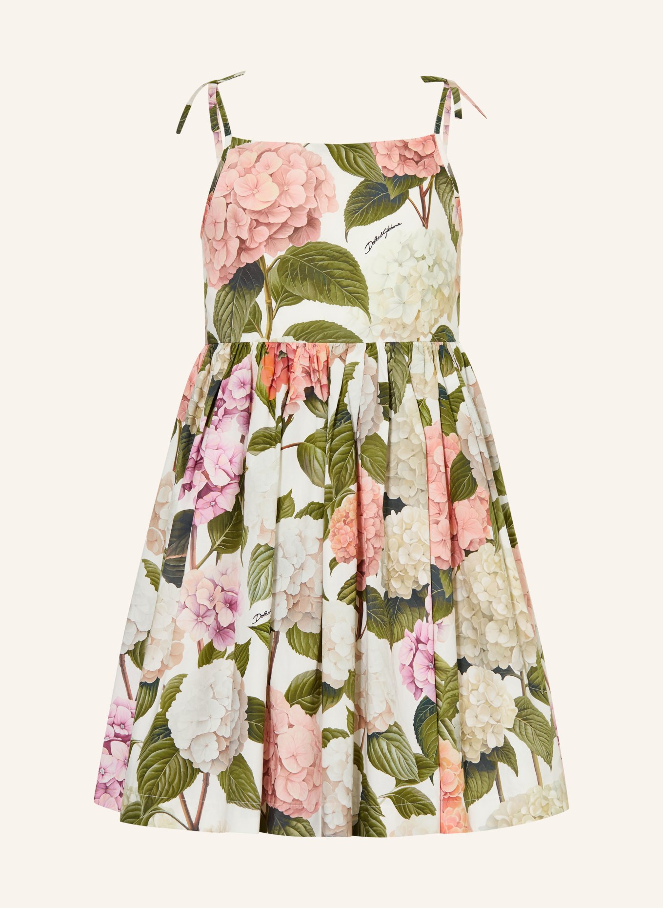 DOLCE & GABBANA Kleid: WEISS / ROSA / GRÜN