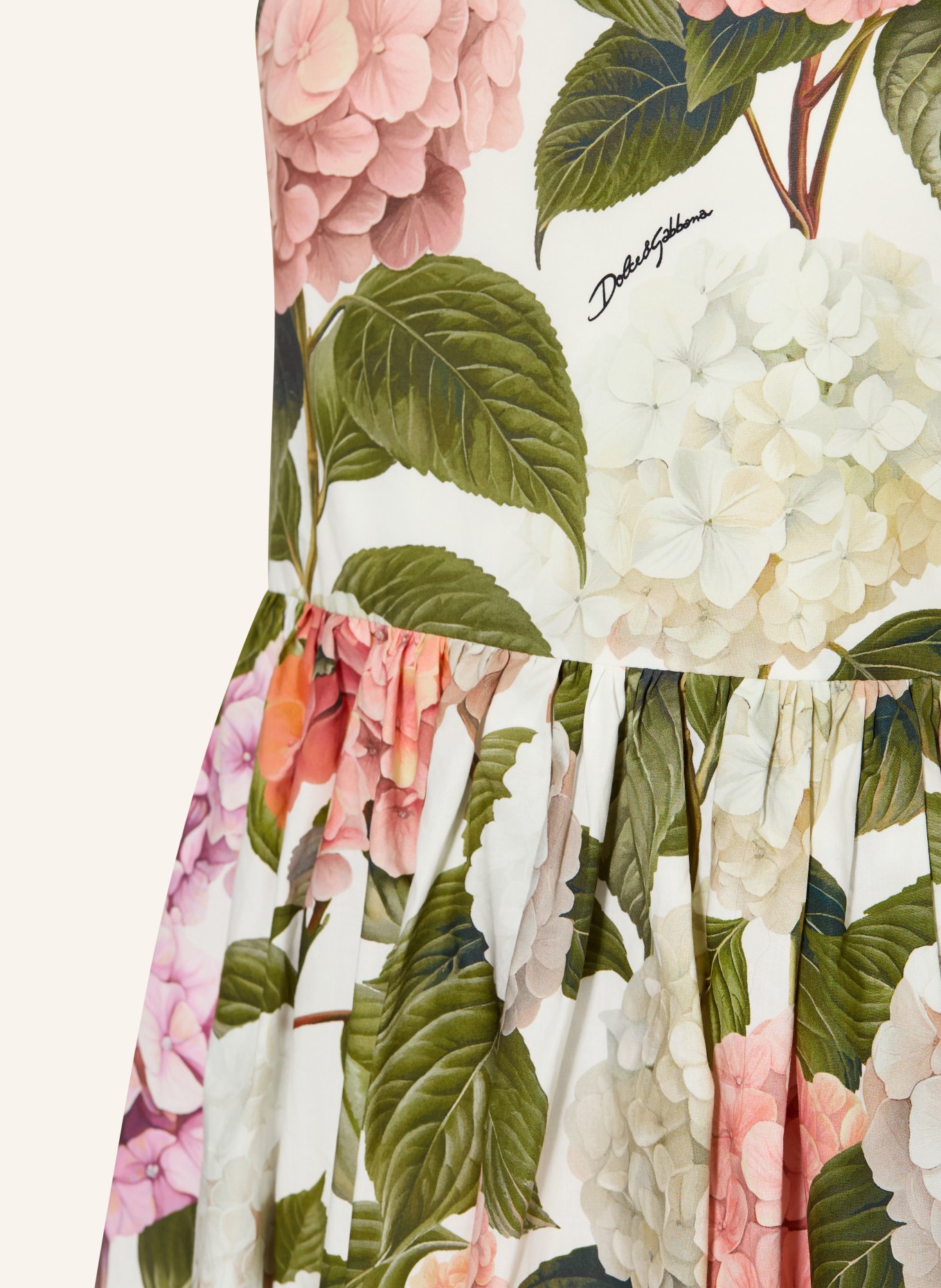 DOLCE & GABBANA Kleid: WEISS / ROSA / GRÜN