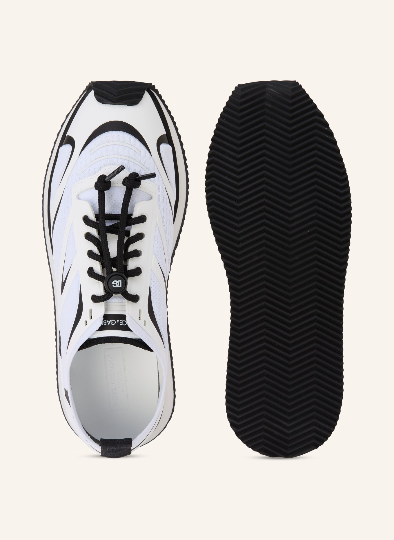 DOLCE & GABBANA baskets: BLANC / NOIR