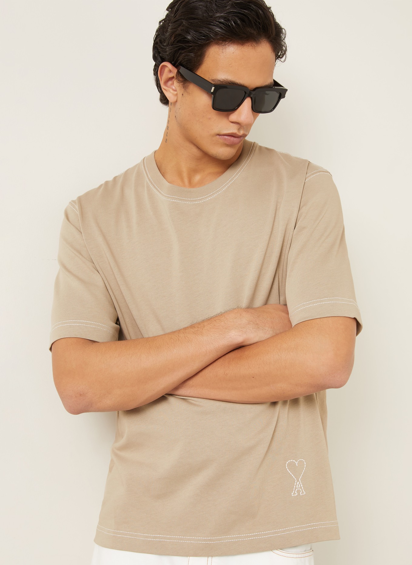 AMI PARIS T-shirt: BEIGE
