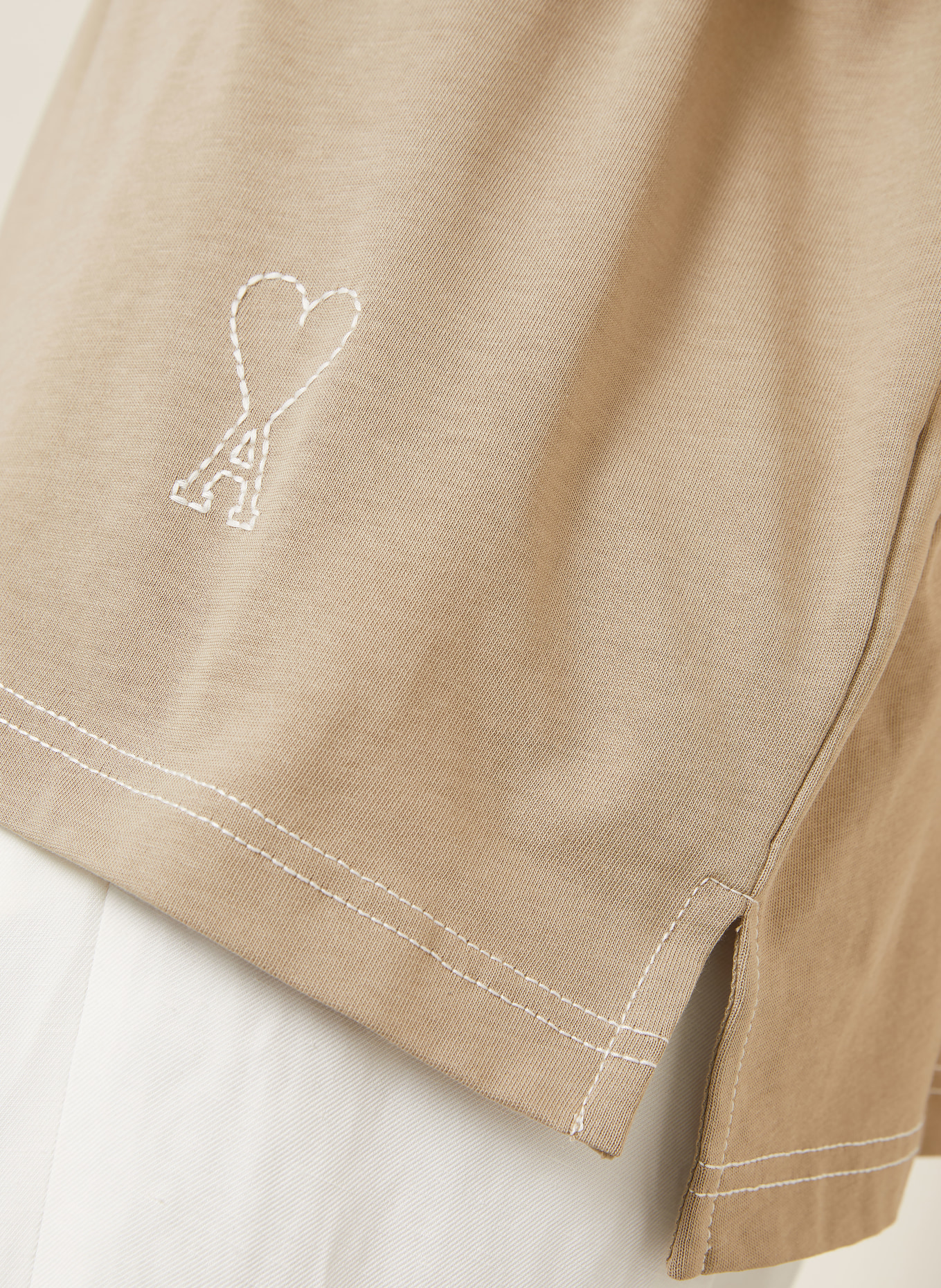AMI PARIS T-shirt met lange mouwen: BEIGE