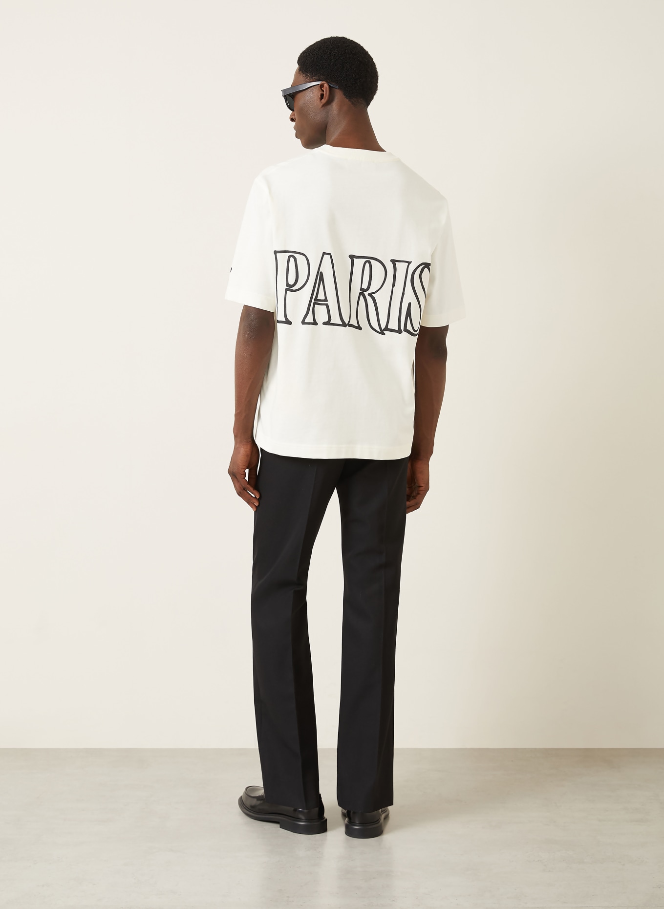 AMI PARIS T-shirt: ÉCRU / NOIR