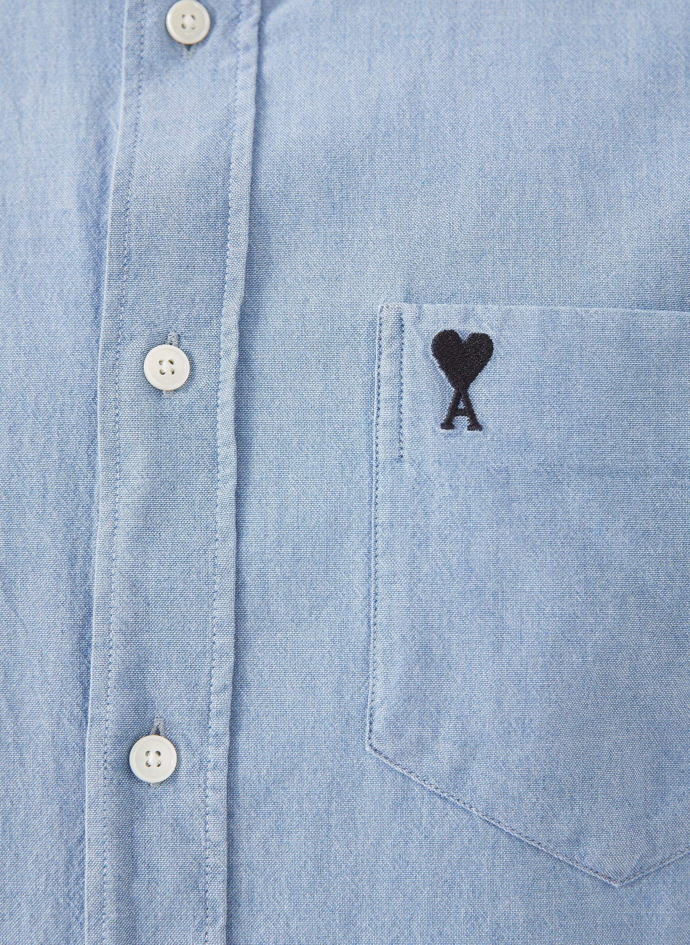 AMI PARIS Comfort Fit Shirt: LIGHT BLUE