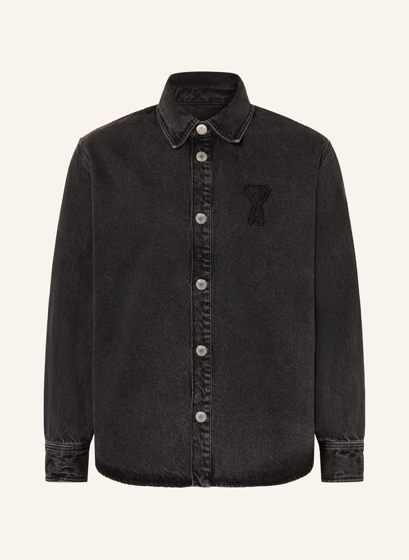 AMI PARIS Jeans-overjacket: ZWART