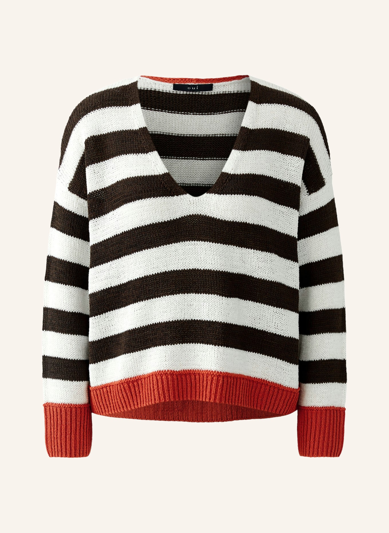 oui Trui: WIT / MARRON FONCÉ / DONKERORANJE