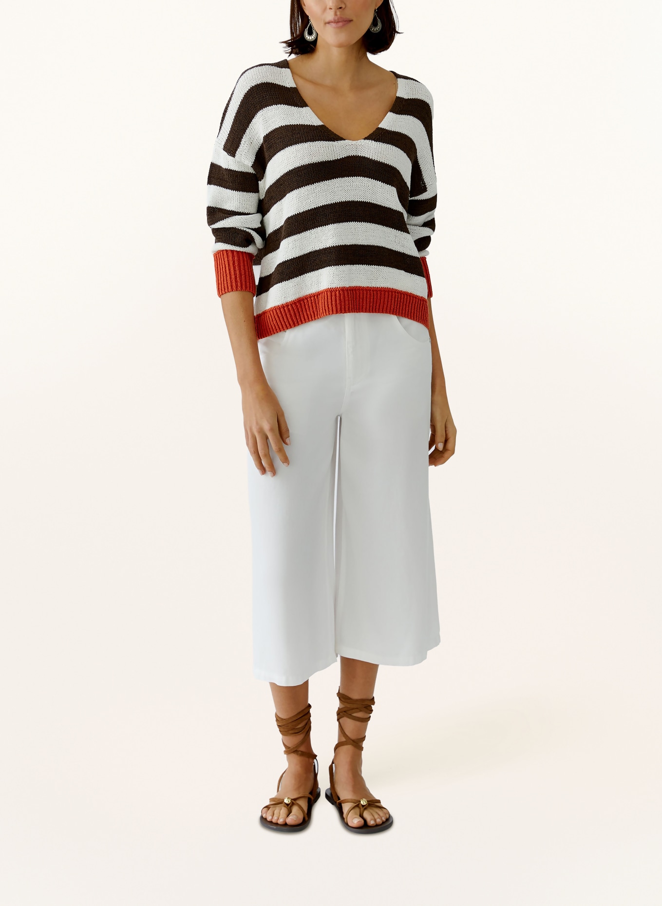 oui Trui: WIT / MARRON FONCÉ / DONKERORANJE