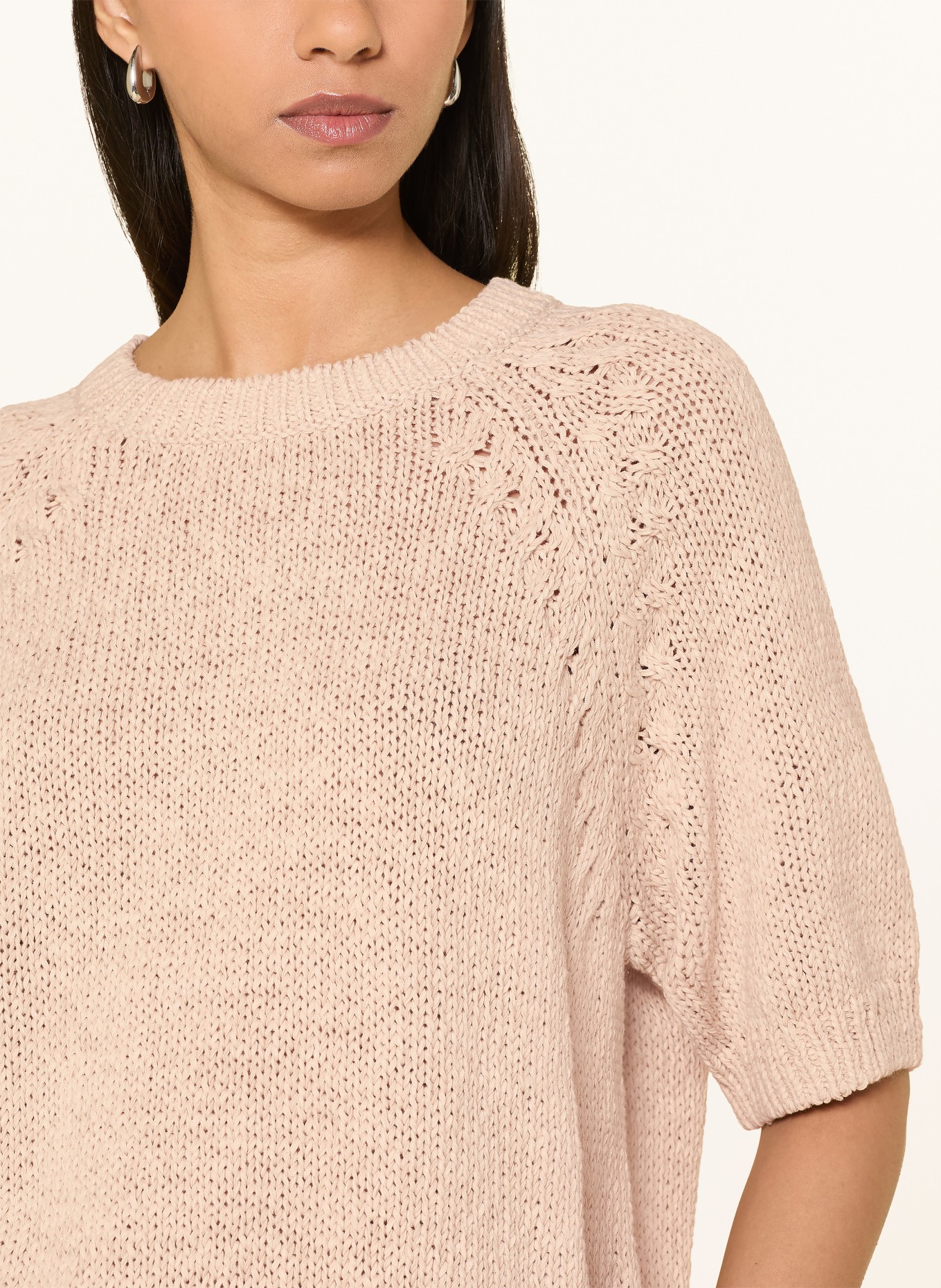 oui Sweater with 3/4-length sleeves: LIGHT BROWN