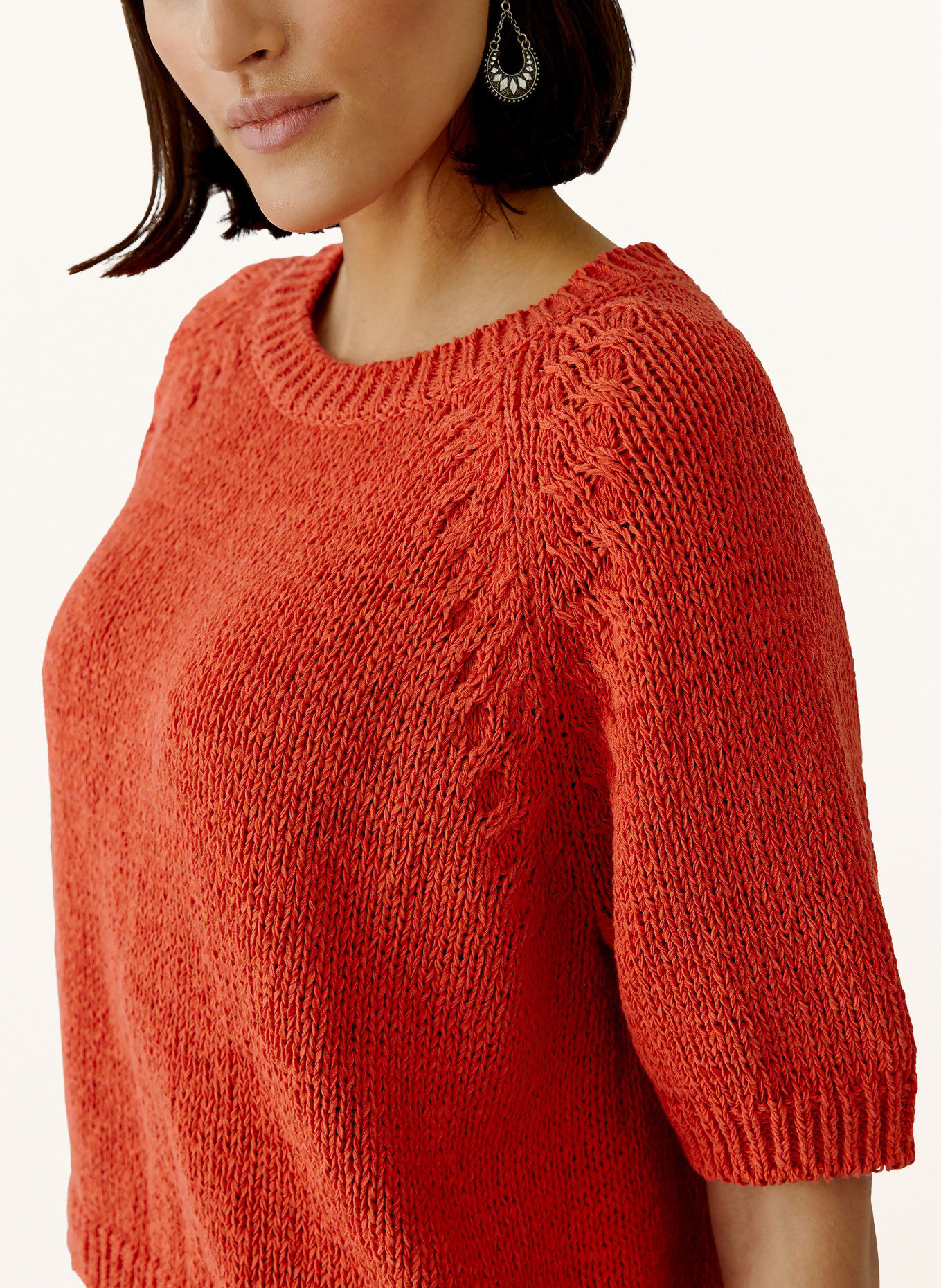 oui Trui met 3/4-mouwen: DONKERORANJE