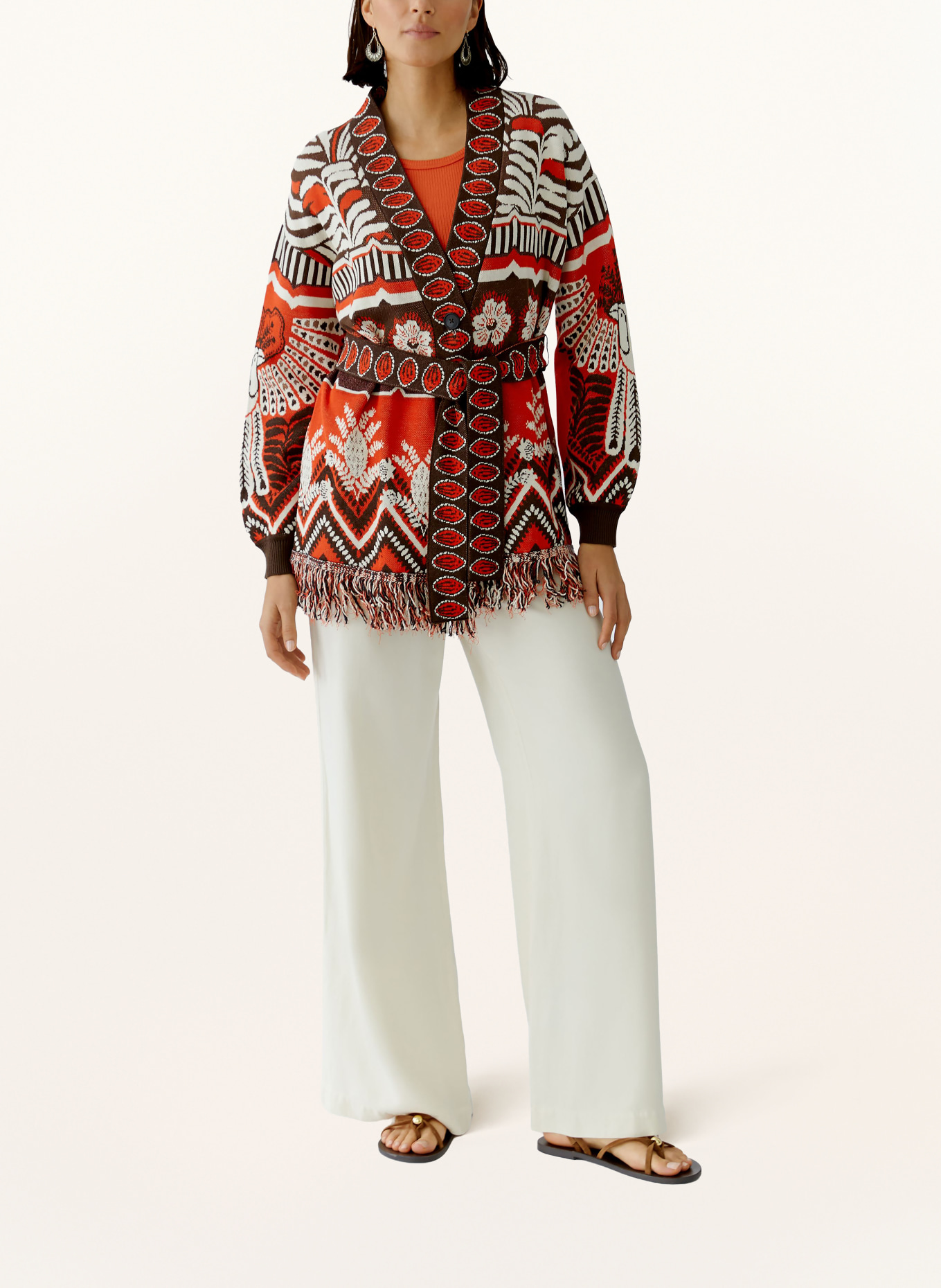 oui vest: ROOD / MARRON FONCÉ / WIT