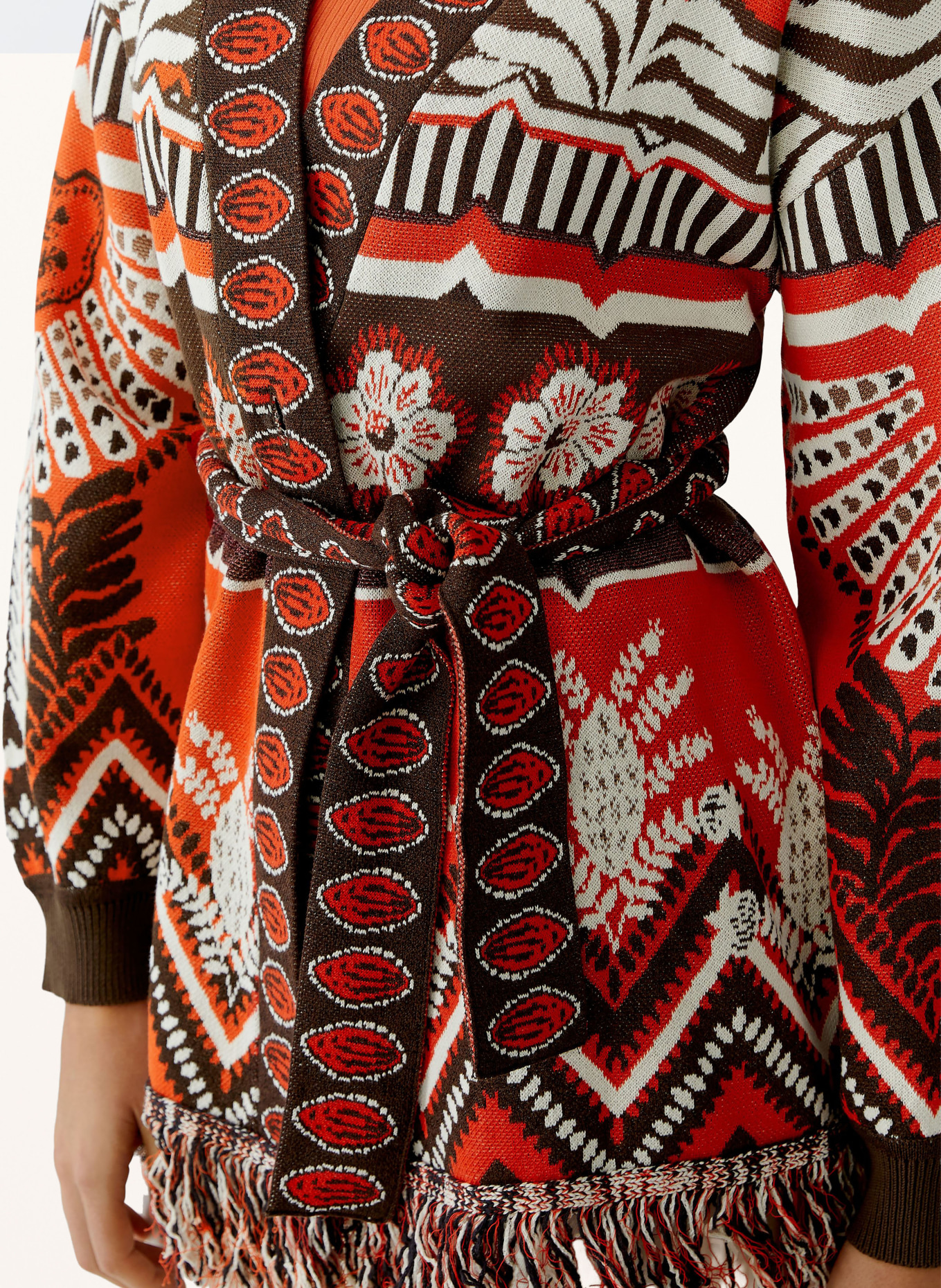 oui vest: ROOD / MARRON FONCÉ / WIT