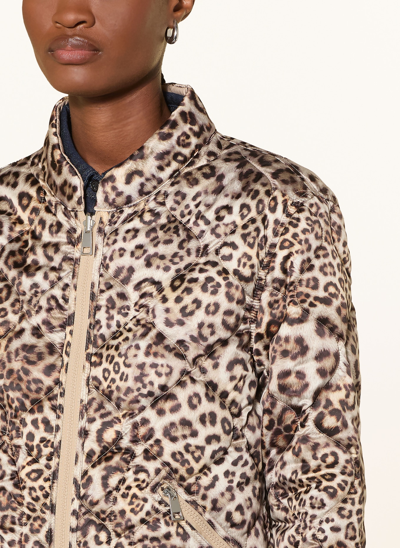 MILESTONE Omkeerbaar gewatteerd jack MSGIA: BEIGE / BRUIN