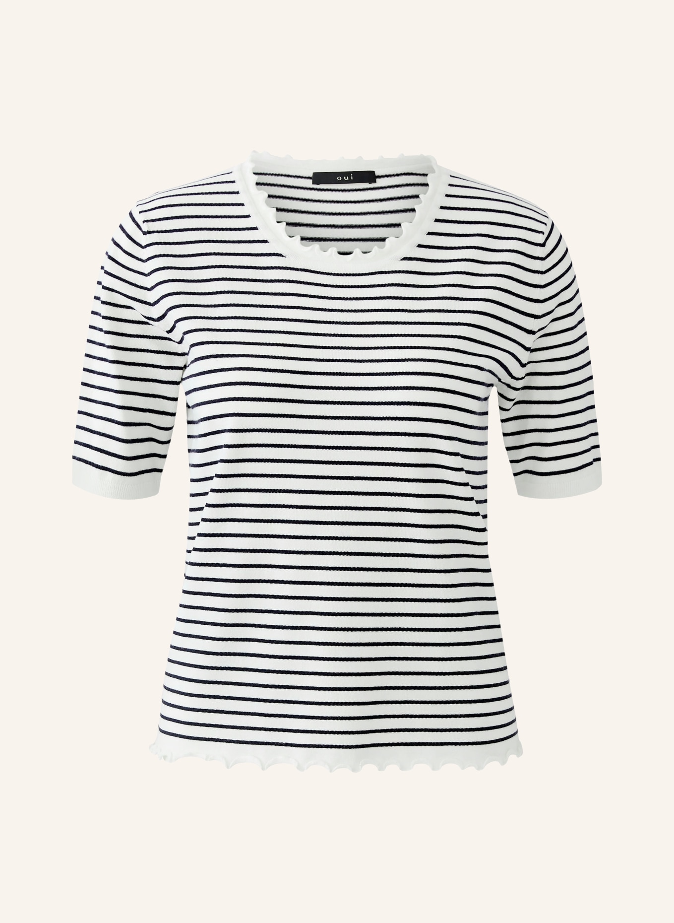 oui Gebreide trui: WIT / ZWART