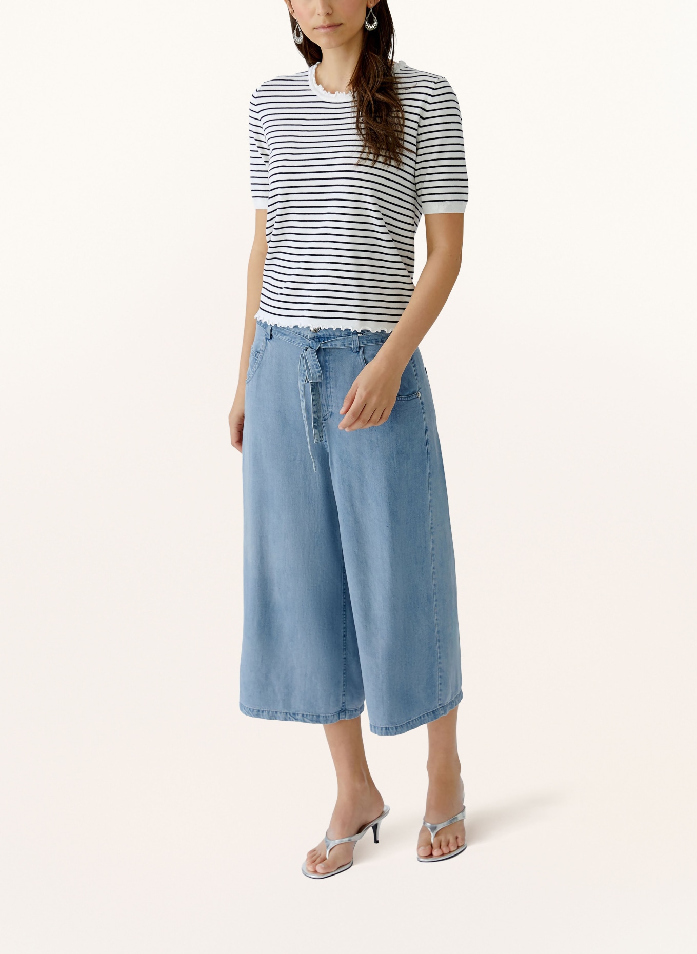 oui Gebreide trui: WIT / ZWART