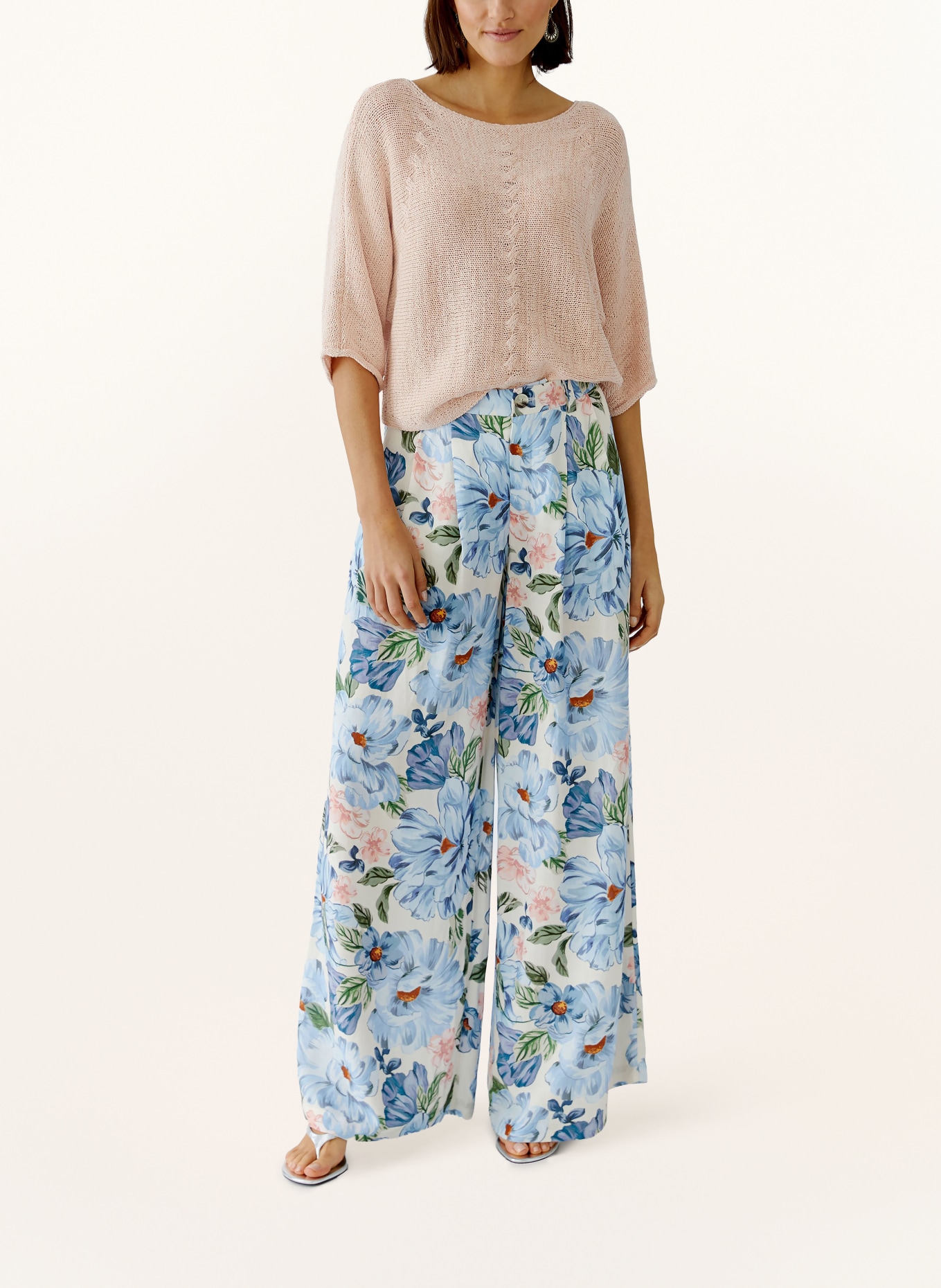 oui Gebreid shirt met 3/4-mouwen: ROSÉGOUD