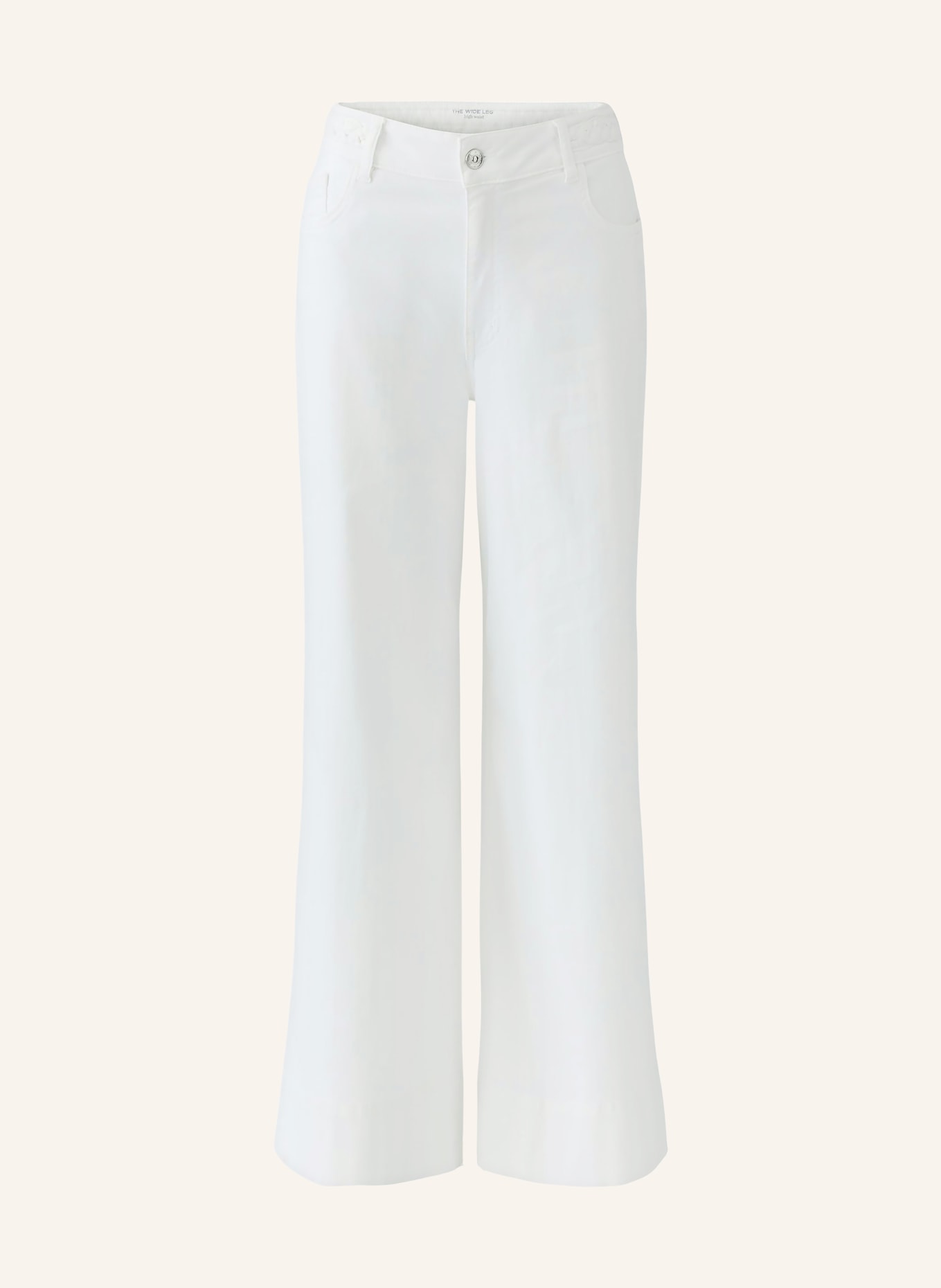 oui Wide Leg Jeans: 1002 optic white