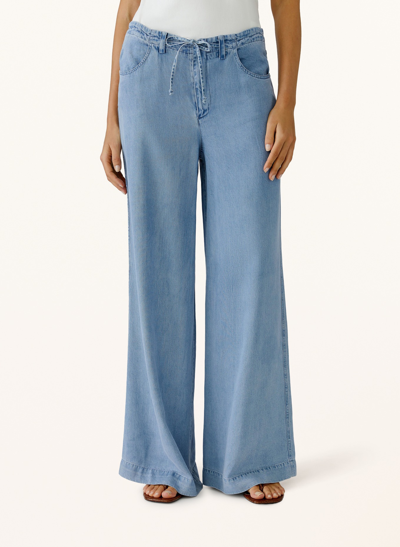 oui Marlenehose in Jeansoptik: BLAU