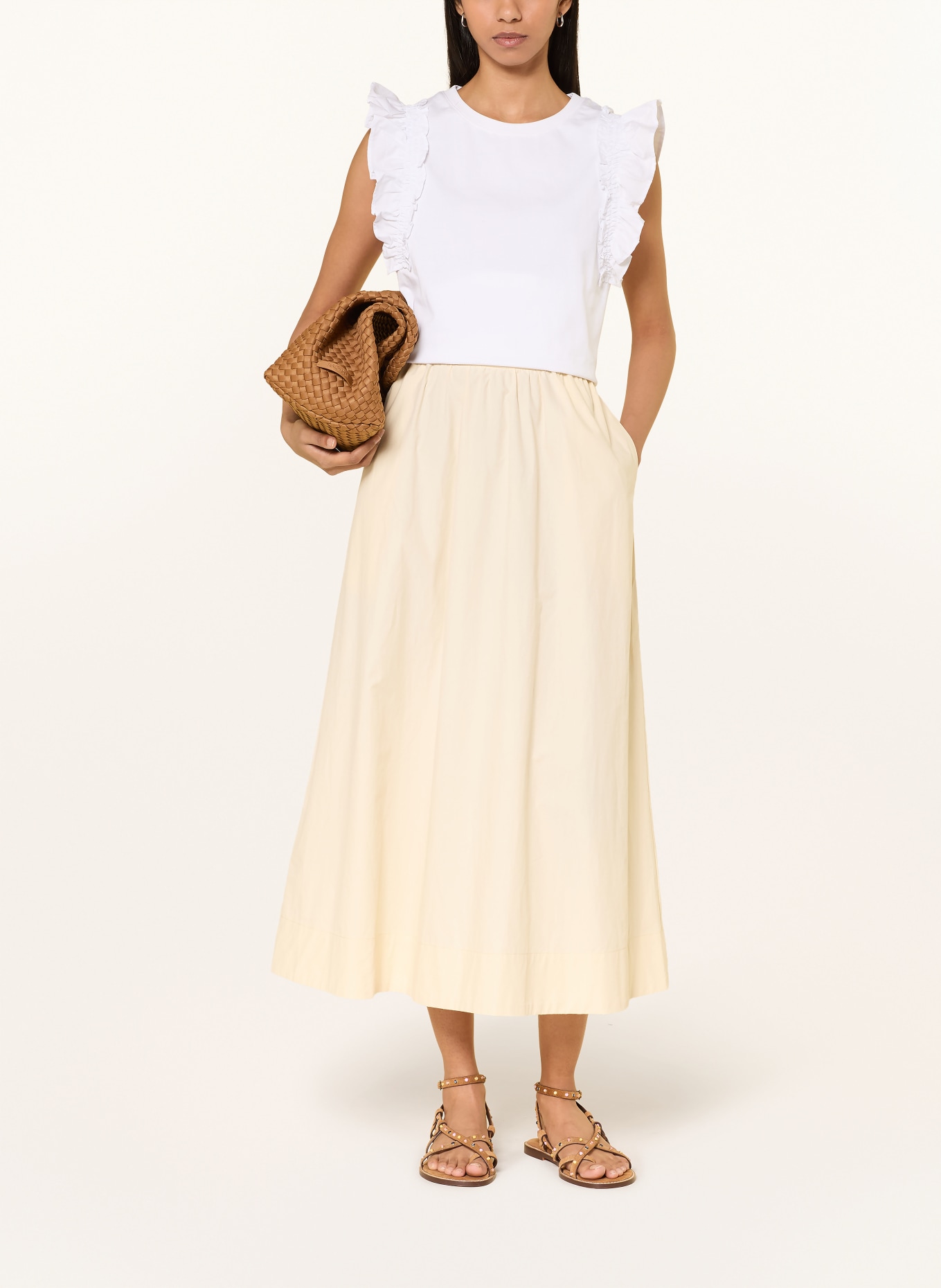 oui Blusetop met ruches: WIT