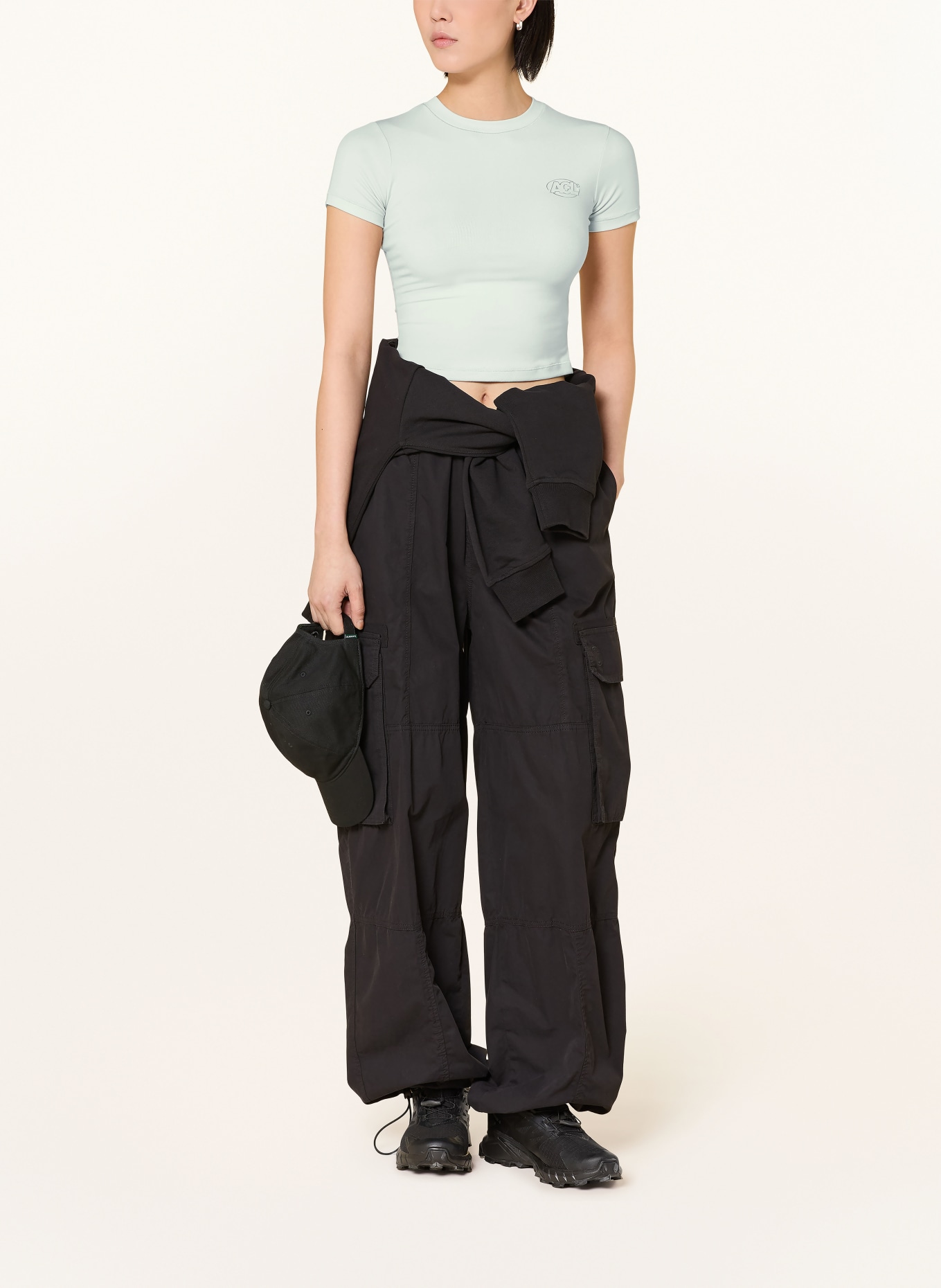 another COTTON LAB Cropped-Shirt ACL: BLAUGRAU