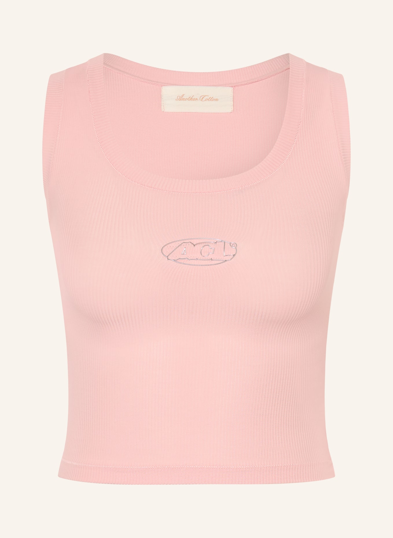 another COTTON LAB Cropped-Top: ROSA / SILBER