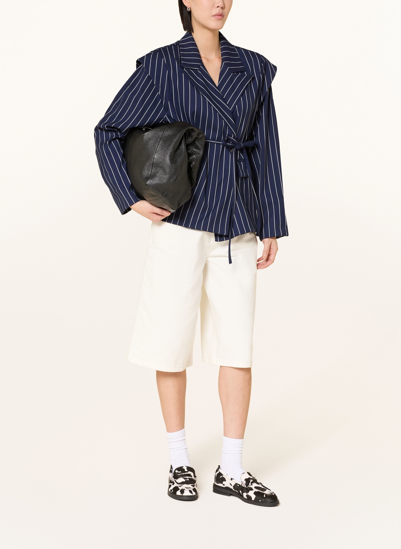 another COTTON LAB blazer: BLEU FONCÉ / BLANC