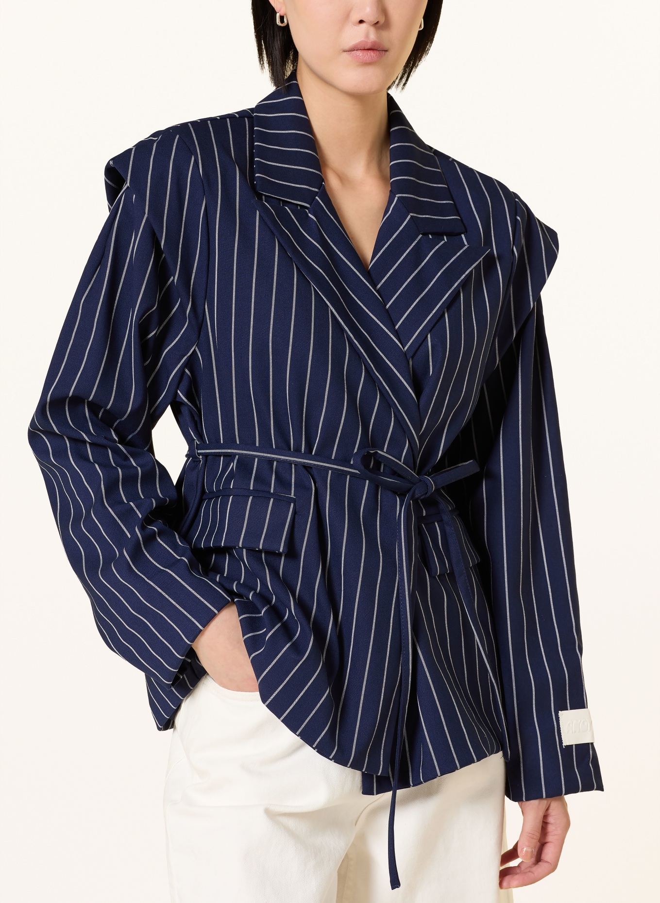 another COTTON LAB blazer: BLEU FONCÉ / BLANC